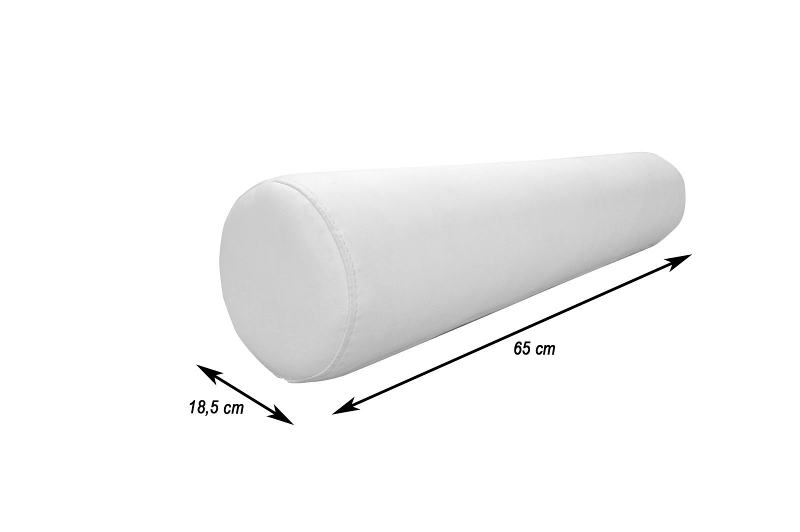  Rollkissen KIM für Boxspringbett weiß 65 x 18,5 cm