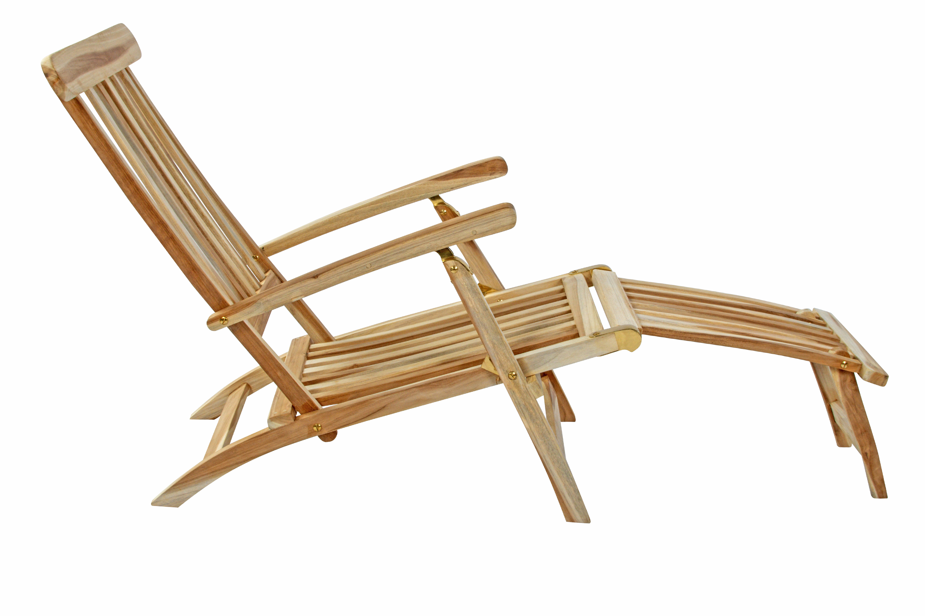Gartenliege klappbar Teakholz Deckchair 150 cm PUCCON