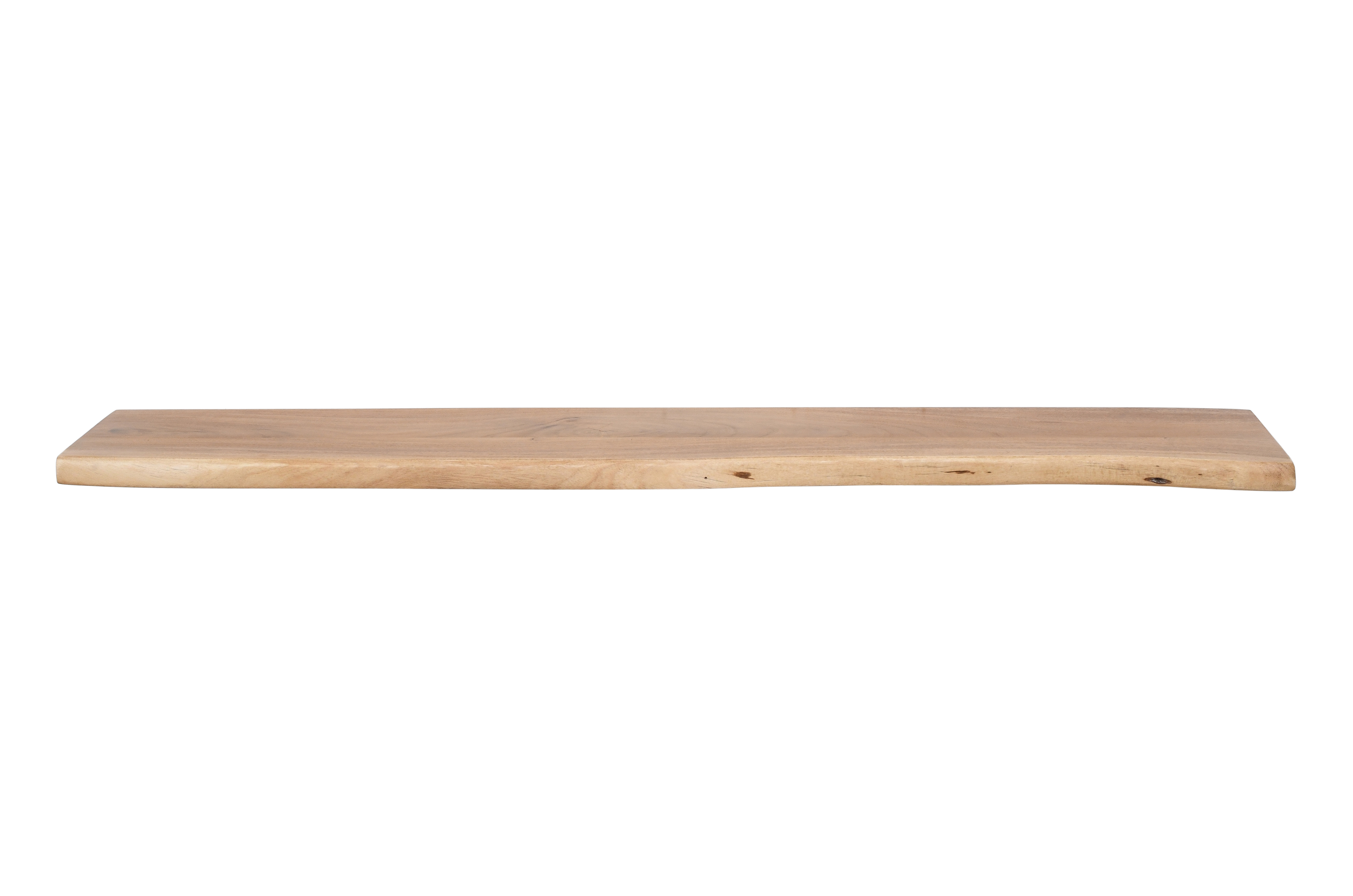 Steckboard mit Baumkante Wandregal Akazie massiv eichefarben lackiert 100 x 20 Amanda