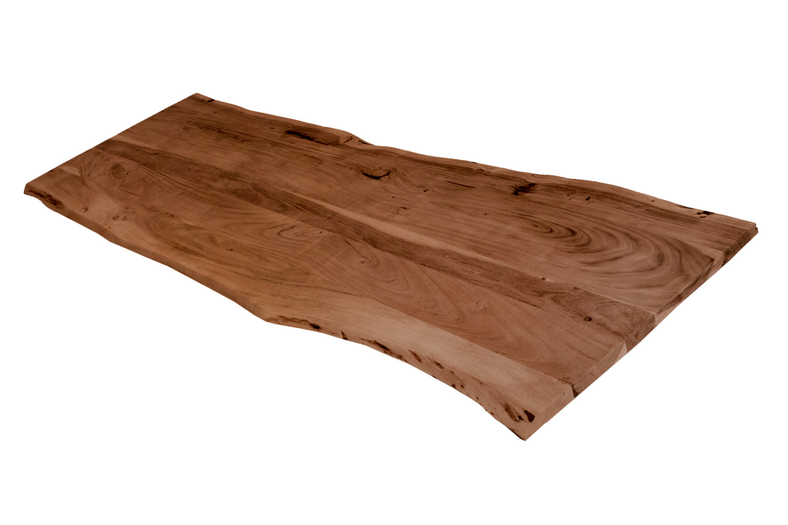  Tischplatte Baumkante Akazie Nuss 180 x 60 cm CURT