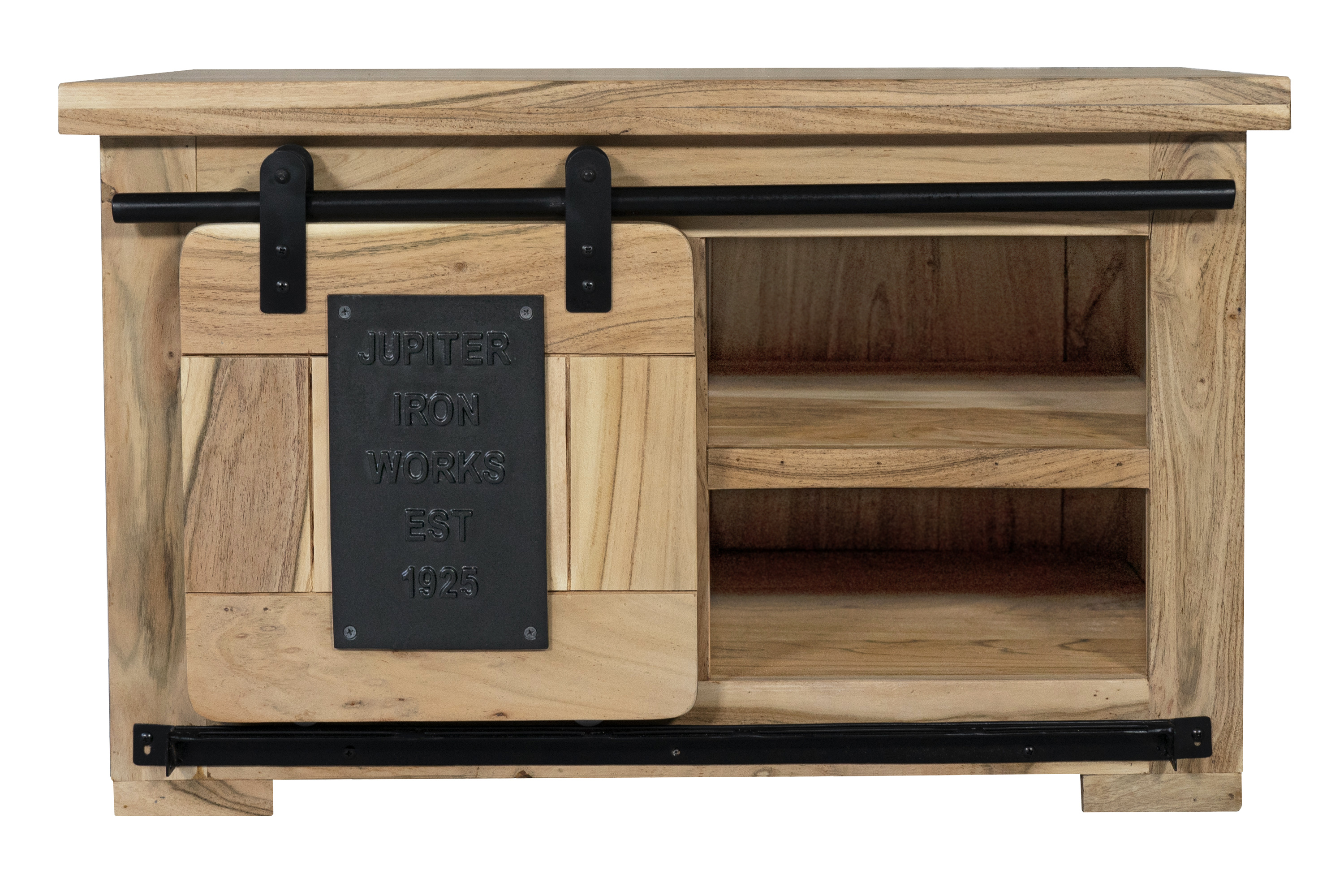 Lowboard TV-Board Truhenschrank Akazie massiv natur 75 x 47 x 50 cm LIBRO