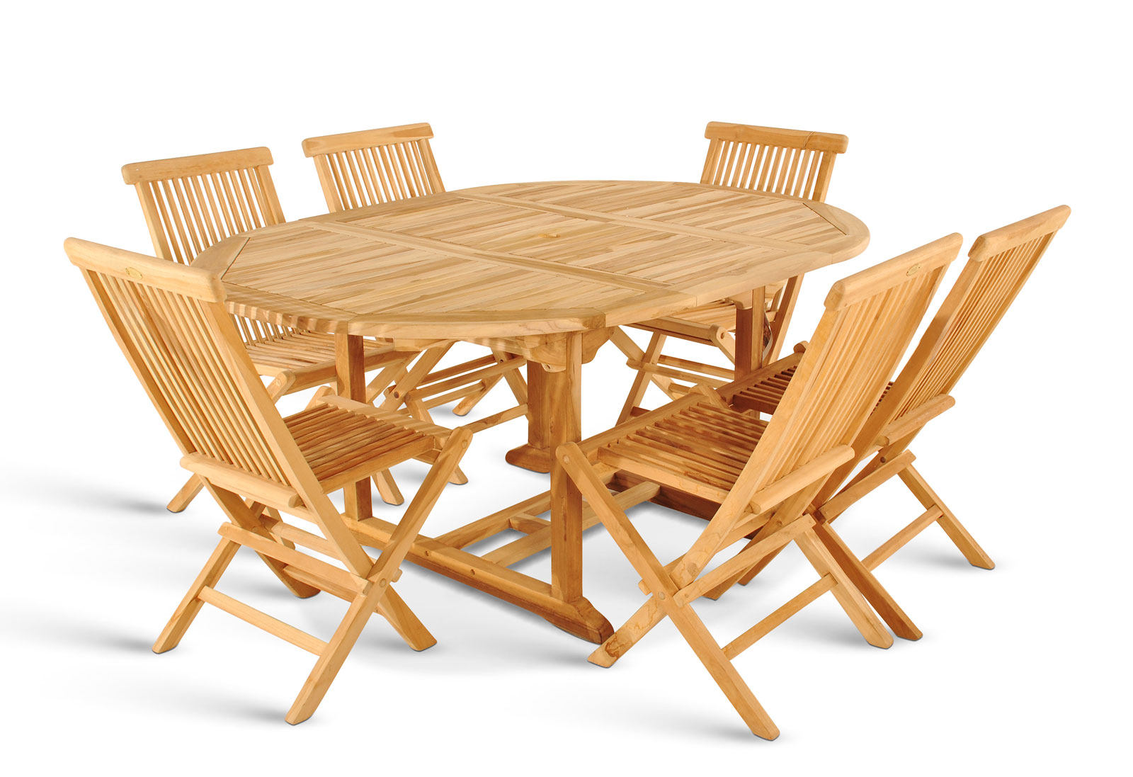  Gartenmöbel Set 7tlg Teak Gartentisch ausziehbar 120-170 cm BORNEO/MENORCA