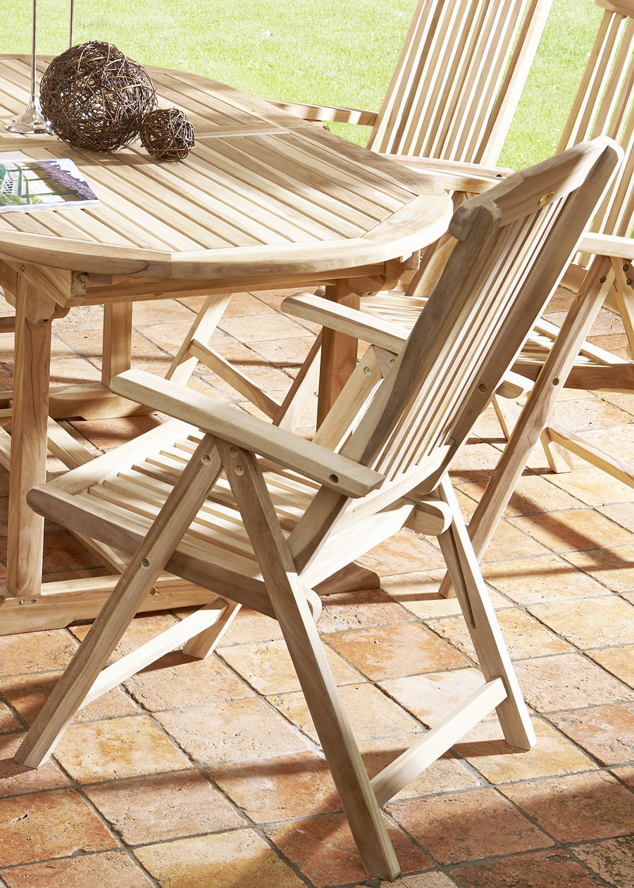  Gartenmöbel Set 7tlg Teak Gartentisch ausziehbar 180-240 cm ARUBA
