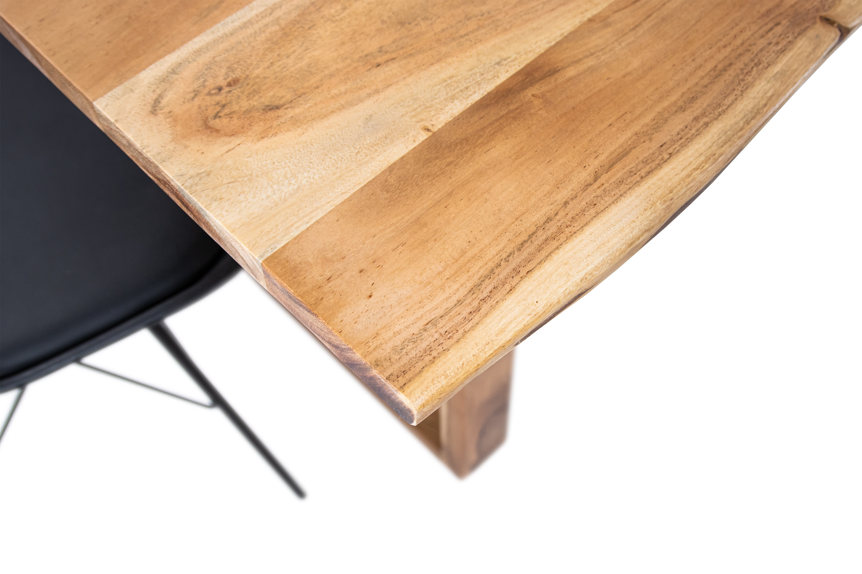 Esstisch Baumkante massiv Akazie natur 240 x 100 cm U-Gestell Holz natur GRAZ