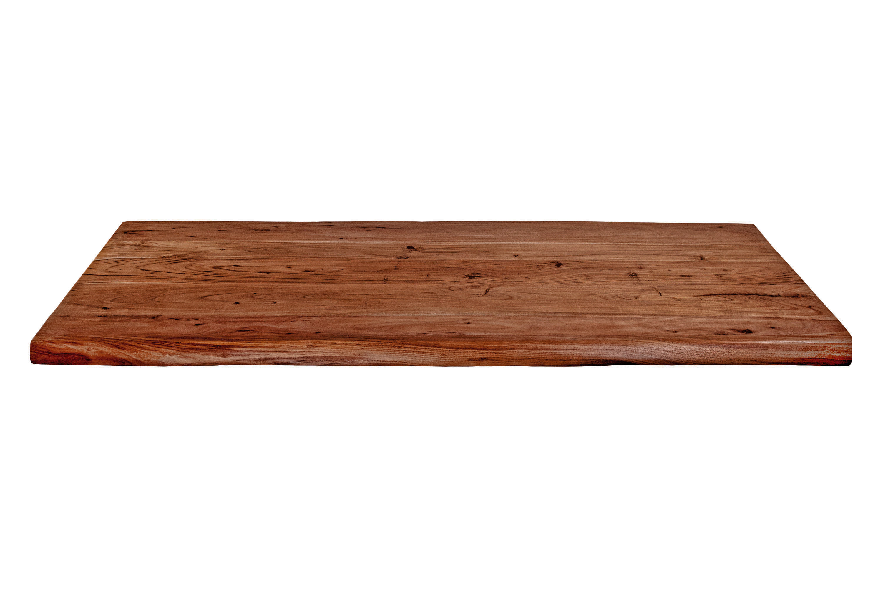 Tischplatte Baumkante Akazie nussbaum 220 x 110 cm LUGANO