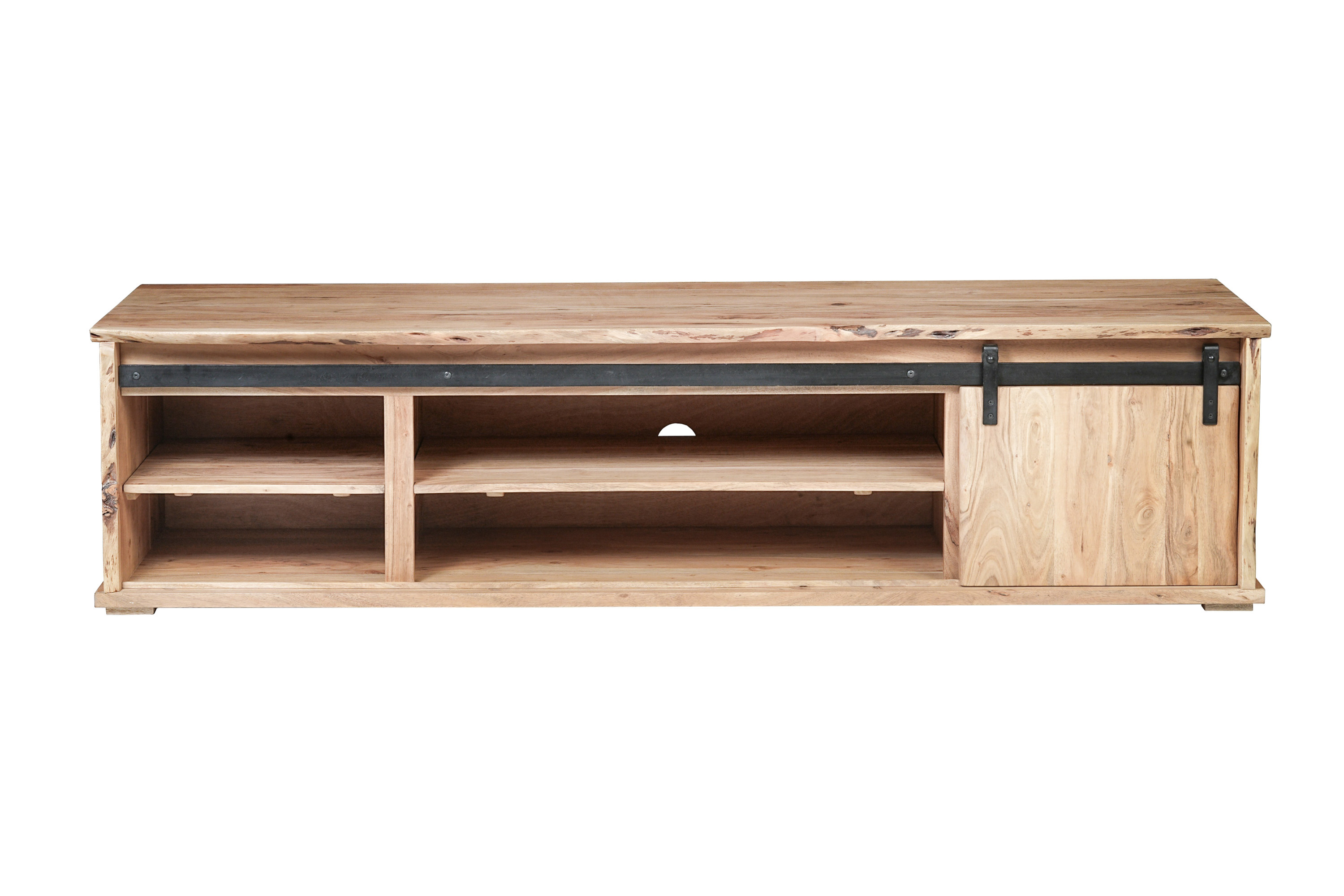 Lowboard Baumkante 200 x 55 x 50 cm Akazienholz massiv naturfarben LIAN II