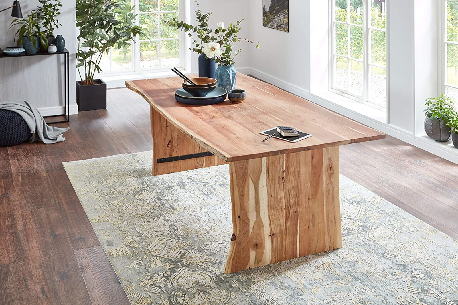  Trendiger Esszimmertisch 220 cm Akazie massiv naturfarben Henry