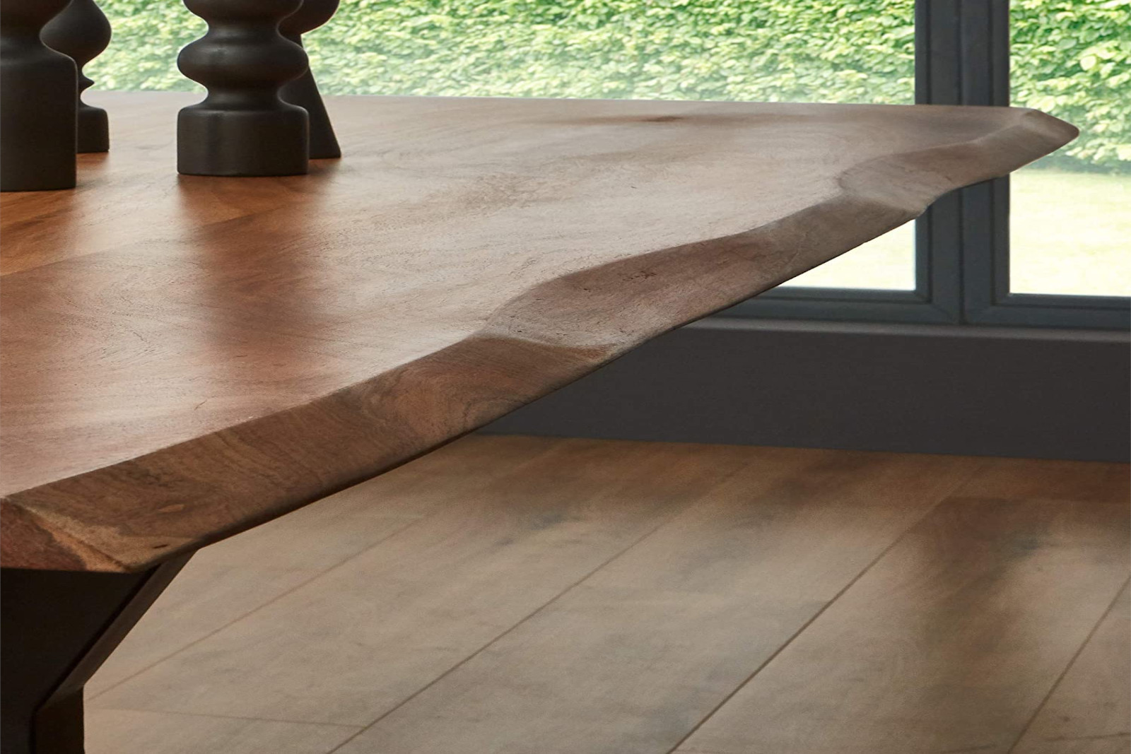Esstisch Baumkante massiv Akazie natur 240 x 100 schwarz SPYRO Esstisch Baumkante massiv Akazie natur 240 x 100 schwarz SPYRO