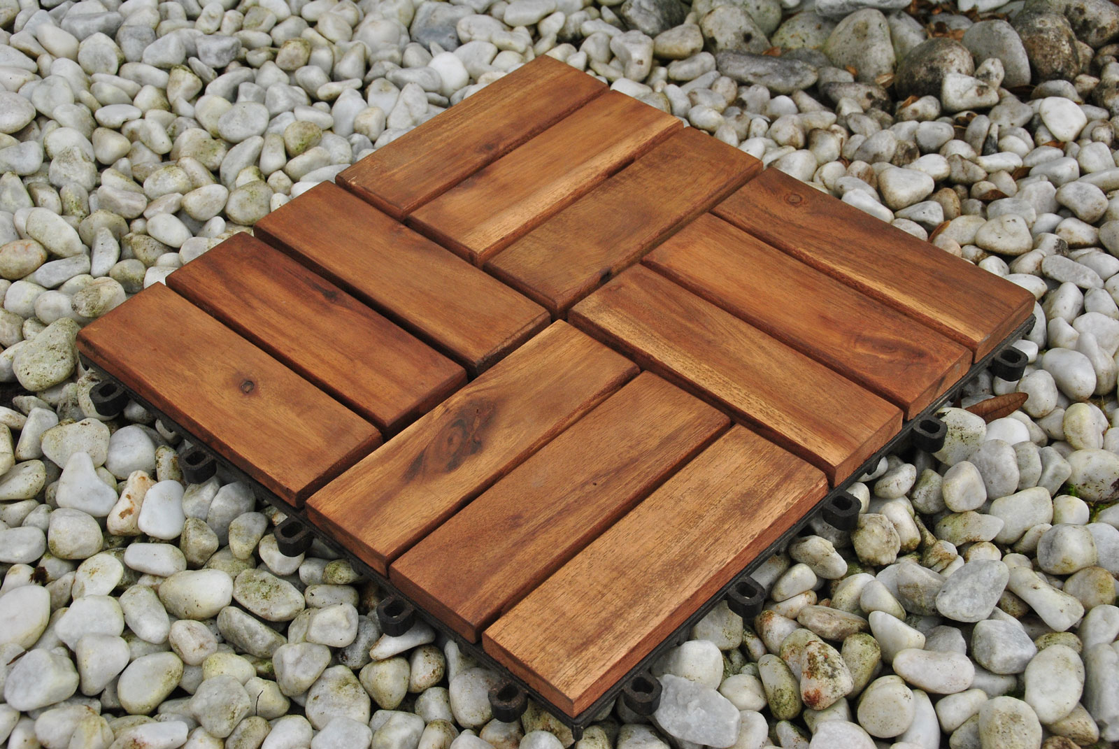 Holzfliesen Set 88 Stück = 8 m ² Akazie Modell 02