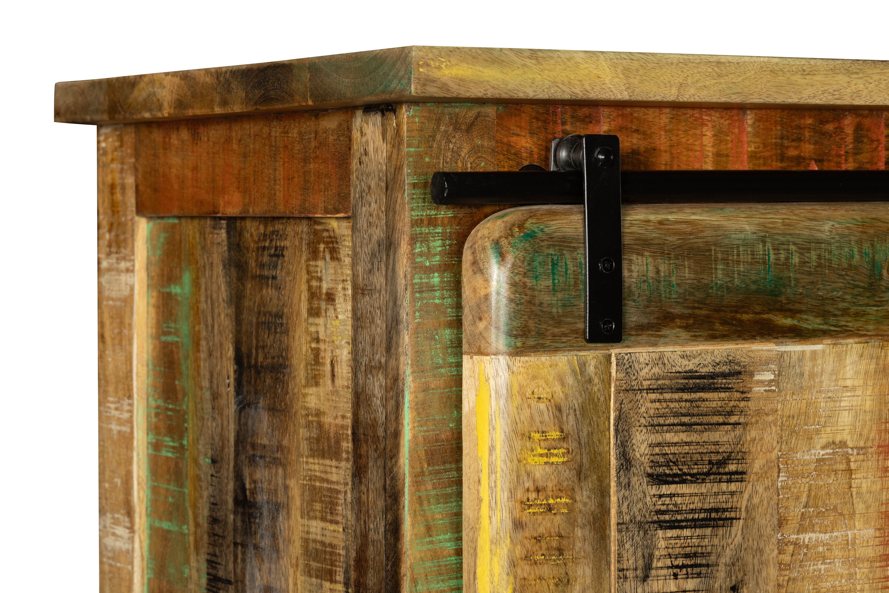 Kleiderschrank Mango massiv vielfarbig 175 x 100 x 45 cm LIBRO