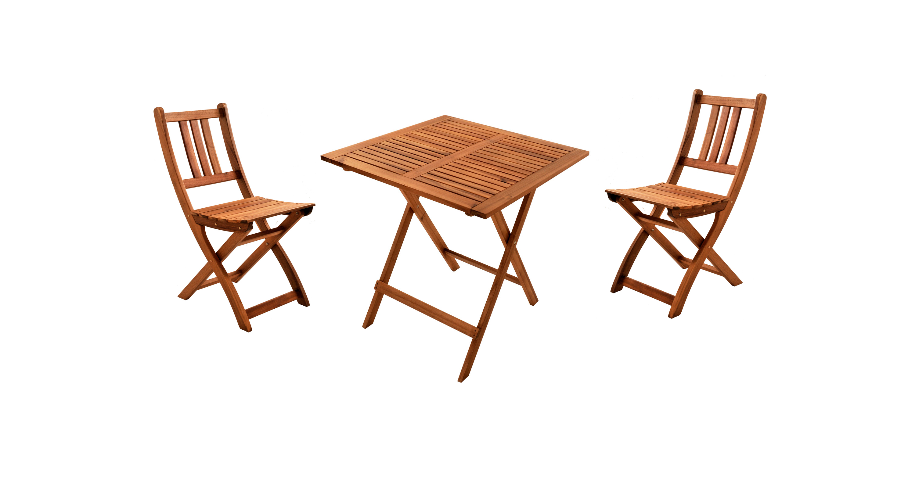  Balkonmöbel Set 3tlg Akazie Klapptisch 70 x 70 cm BLOOM