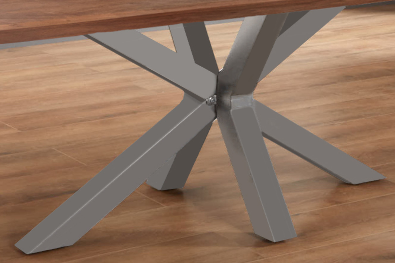 Esstisch Baumkante massiv Akazie nussbaum 240 x 100 silber SPYRO