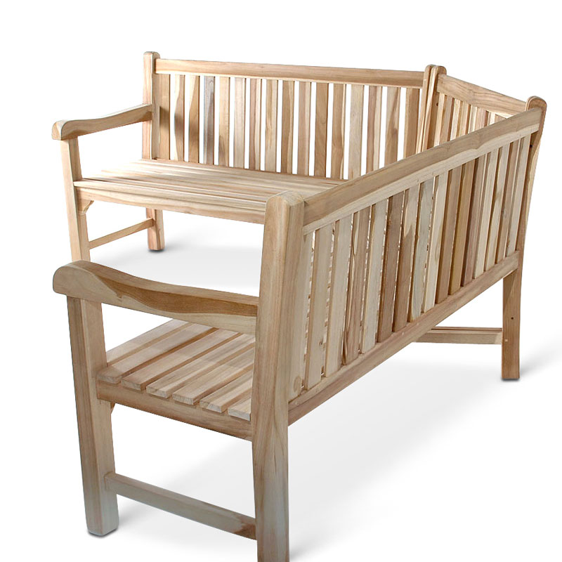  Gartenmöbel Set 4tlg mit Eckbank Teak Gartentisch ausziehbar 120-170 cm BORNEO/CARACAS