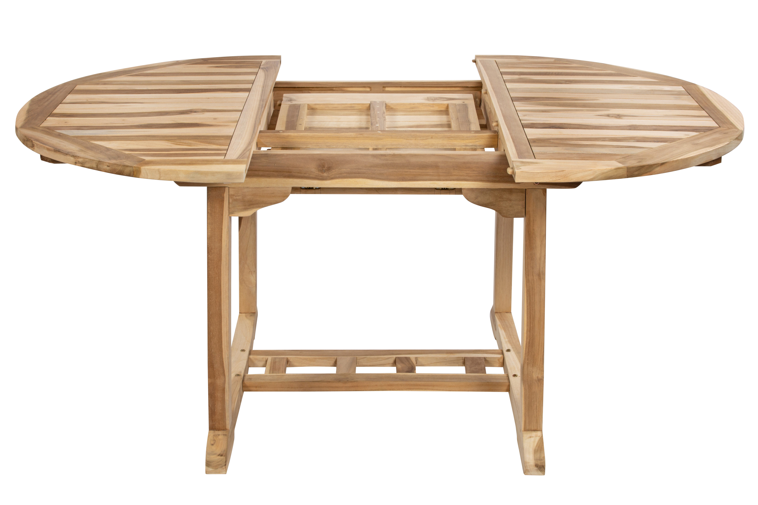 Gartentisch ausziehbar Teak Holz 120 - 170 cm oval BORNEO