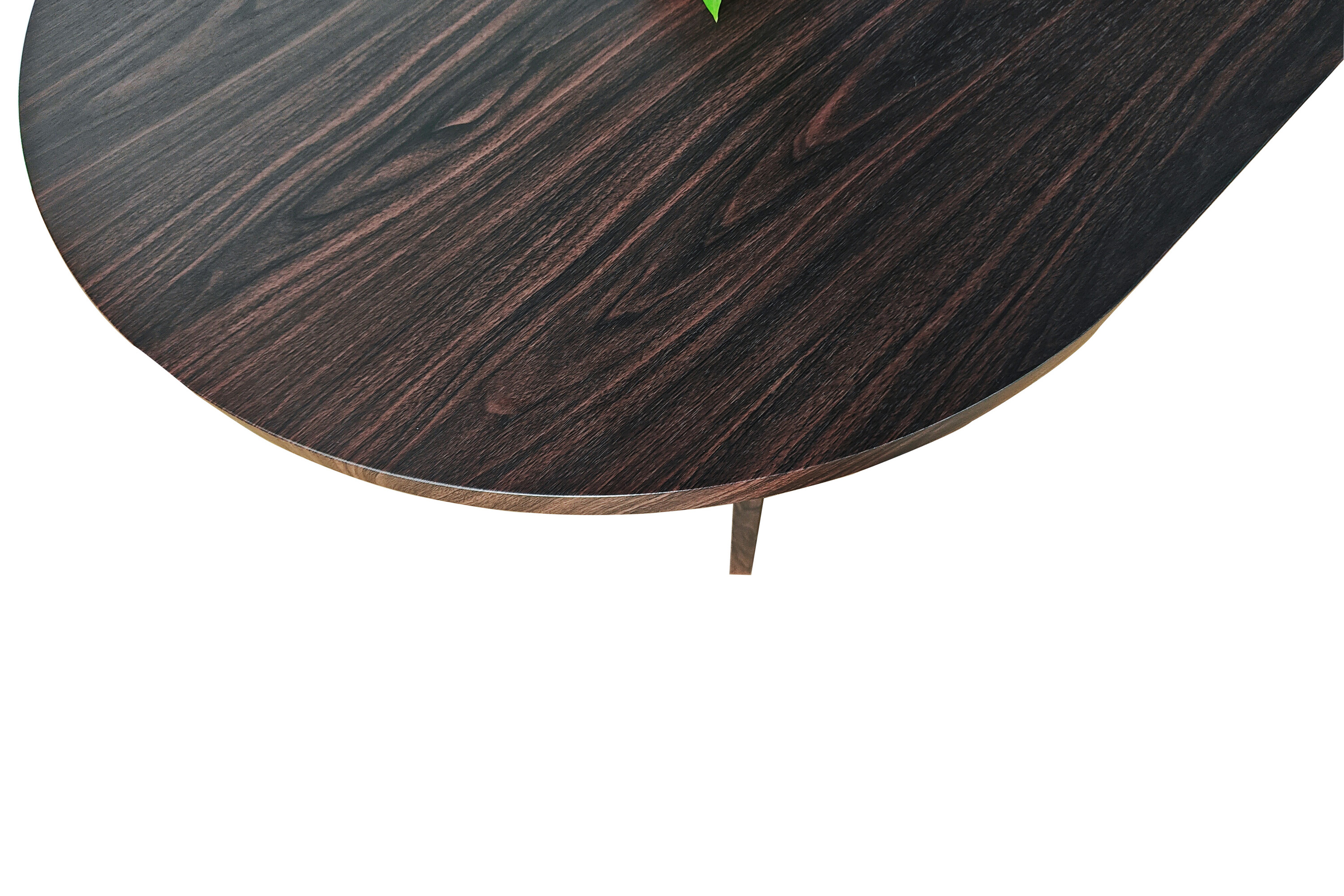 Esstisch 160 x 90 cm Holz Walnuss-Optik gerade Kante oval V-Gestell OVI Esstisch 160 x 90 cm Holz Walnuss-Optik gerade Kante oval V-Gestell OVI