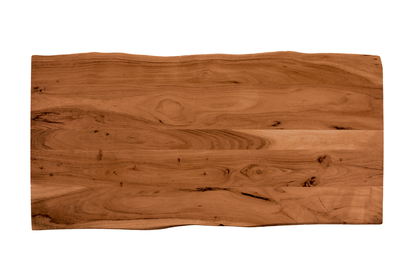 Tischplatte Baumkante Akazie Nuss 120 x 60 cm CURT