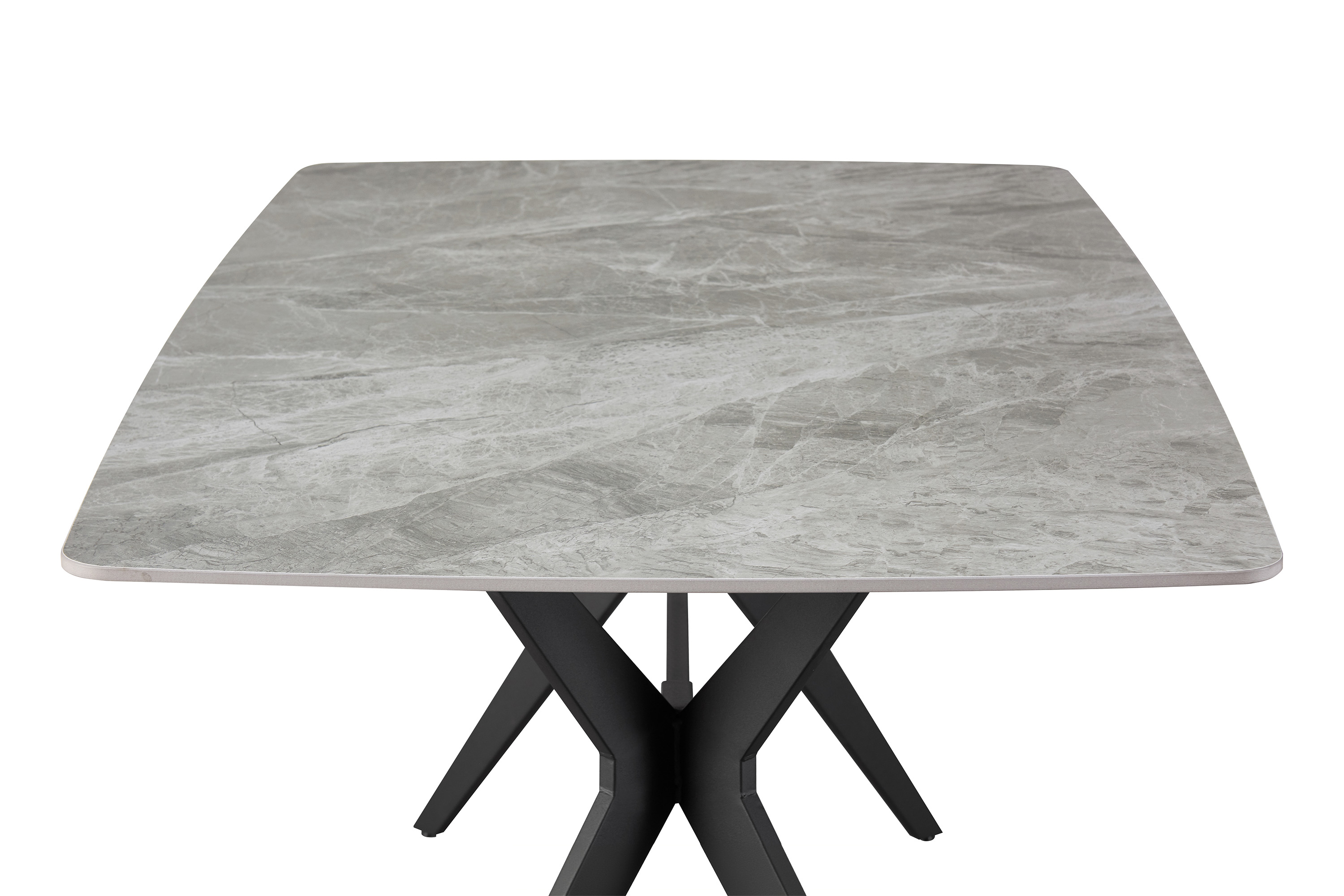 Esstisch Keramik grau 160x90 X-Gestell FLORENZ Esstisch Keramik grau 160x90 X-Gestell FLORENZ