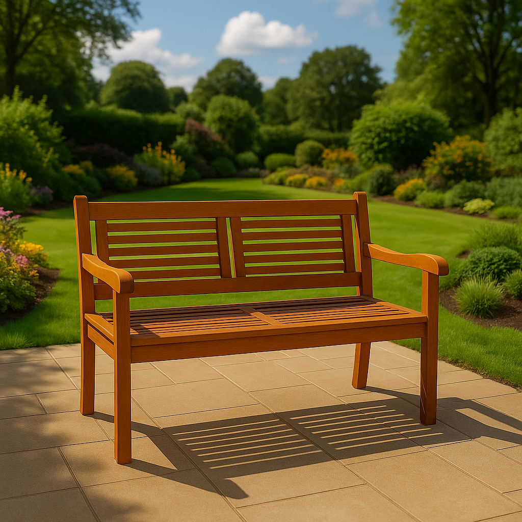 Gartenbank Akazie 110 cm 2-Sitzer Sitzbank CORUNA