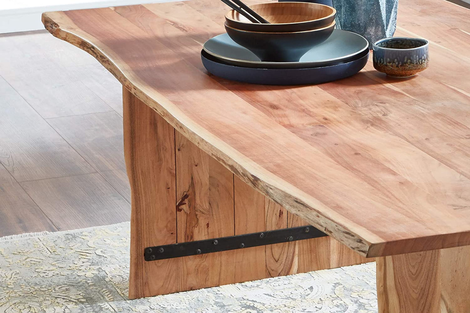  Trendiger Esszimmertisch 220 cm Akazie massiv naturfarben Henry