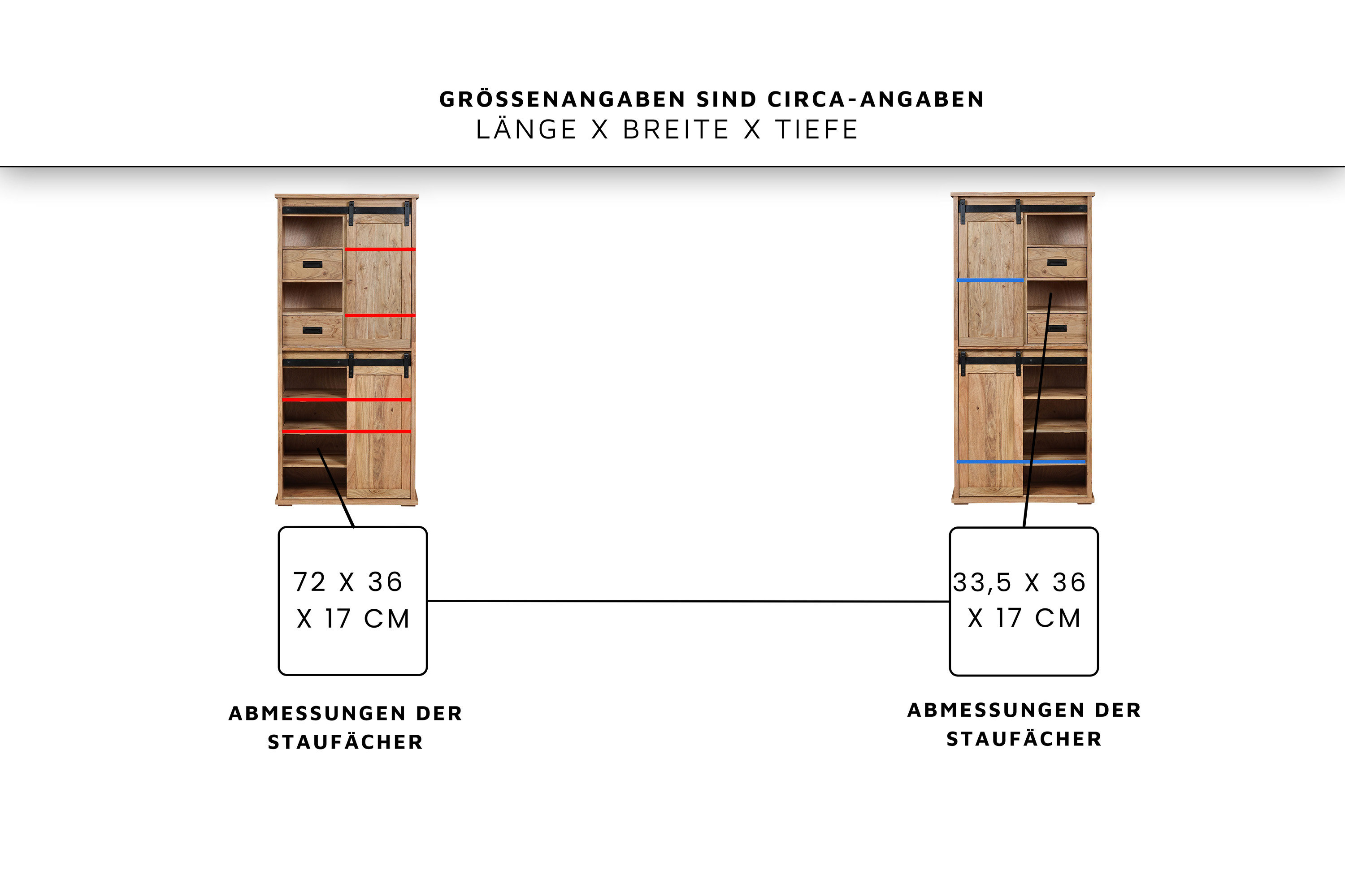 Highboard 80 x 45 x 175 cm Akazienholz massiv naturfarben ohne Baumkante LIANO 3