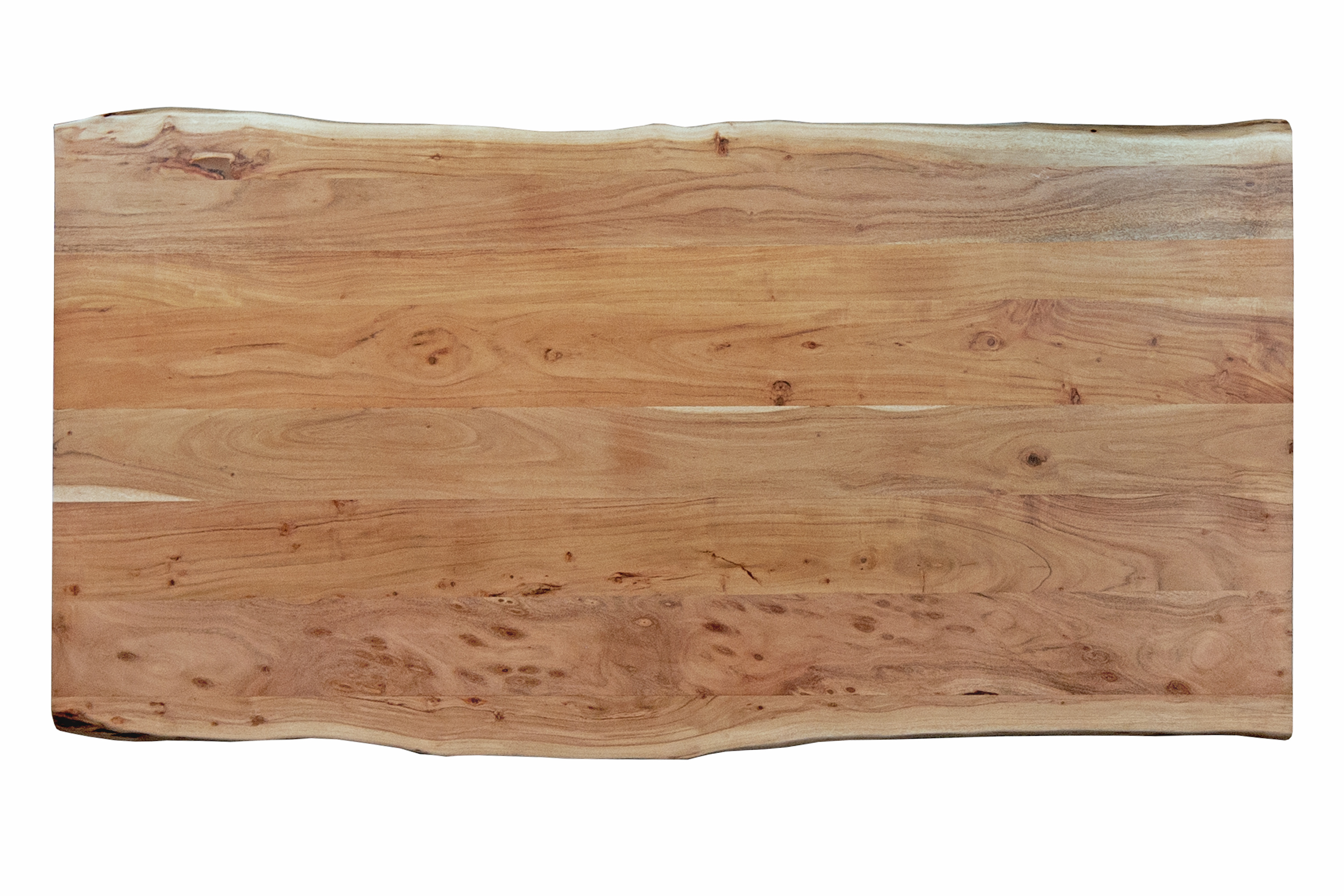 Esstisch Baumkante massiv Akazie Natur 300 x 110 U-Gestell schwarz CALI