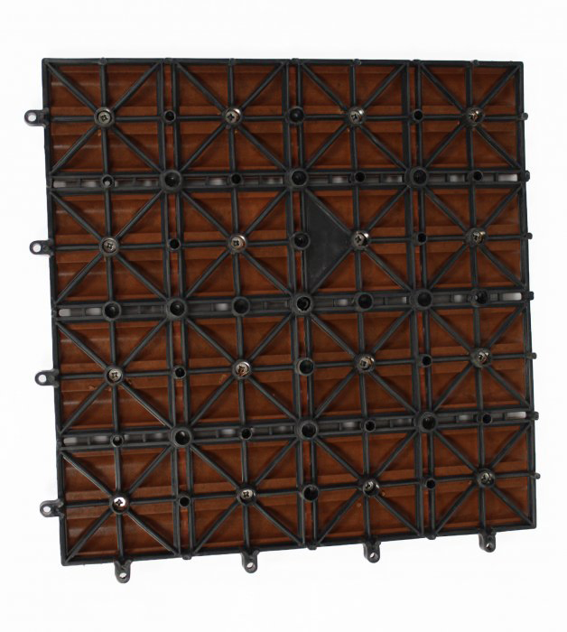 Terrassenfliesen Balkonfliesen WPC 22 Stück=2 m² teakfarben
