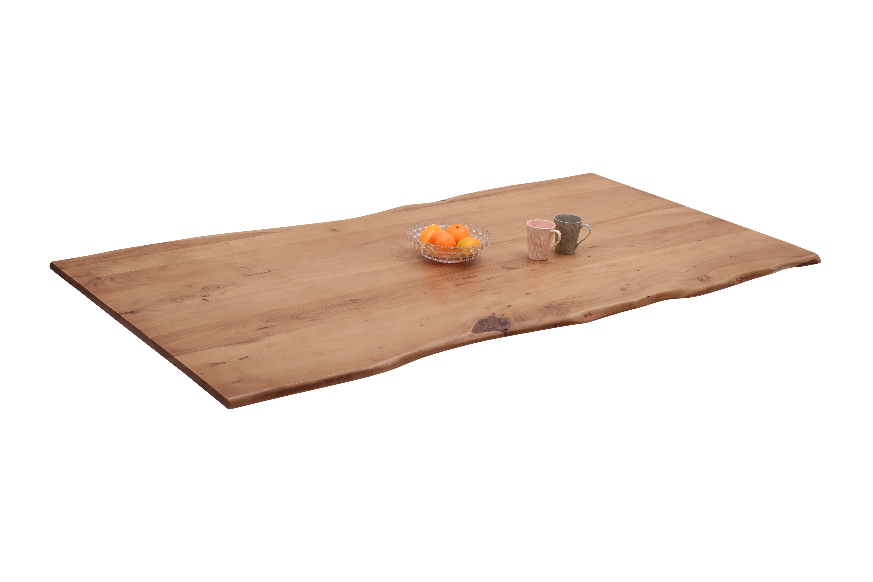 Tischplatte Baumkante Akazie Natur 180 x 90 cm NOAH