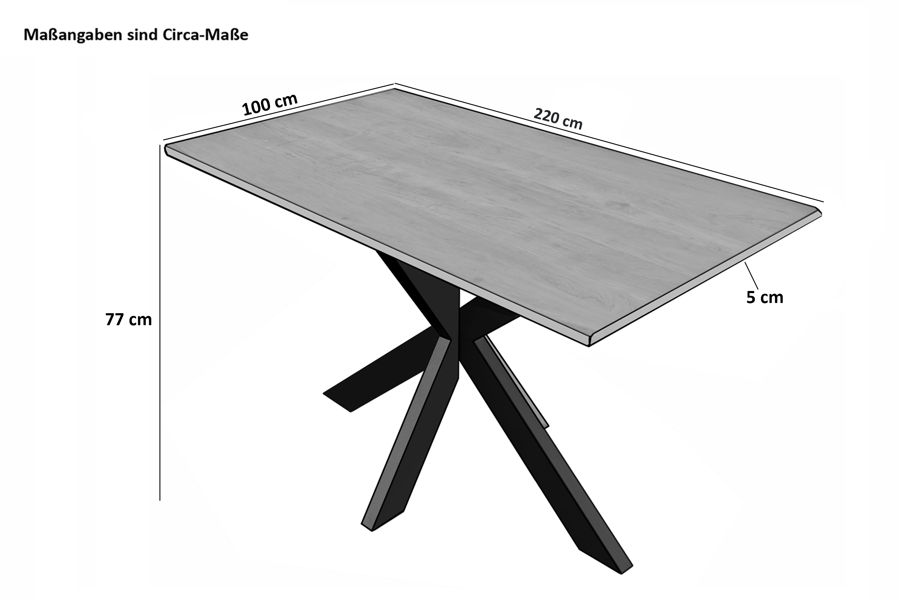 Esstisch Baumkante massiv Akazie Natur 220 x 100 Spider-Gestell schwarz TIM Esstisch Baumkante massiv Akazie Natur 220 x 100 Spider-Gestell schwarz TIM