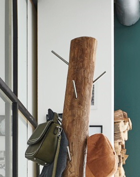  Garderobe Kleiderständer 40 x 25 x 185 cm Teak Zagon