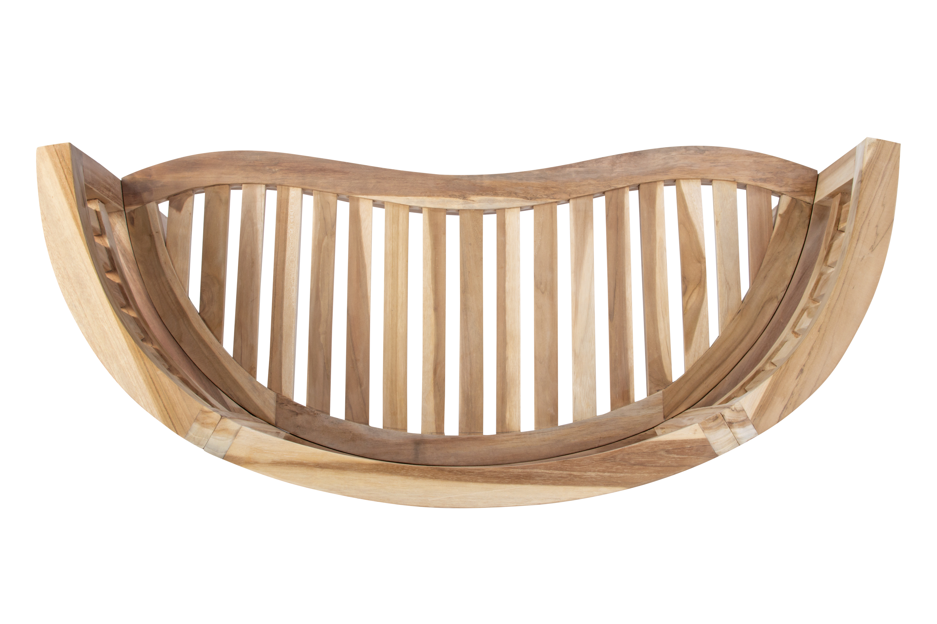 Gartenbank Bananenbank Teak 120 cm 2 Sitzer Bananenbank BANANA
