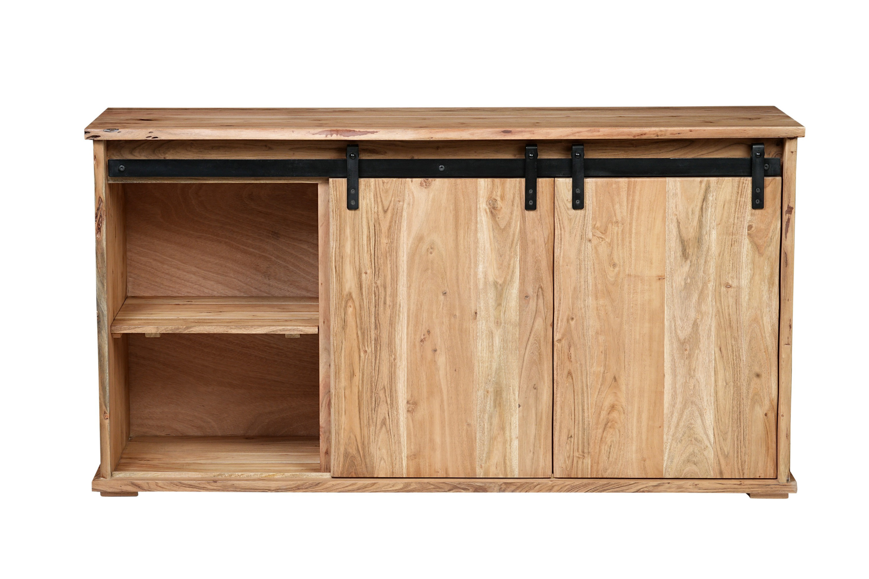 Sideboard Baumkante 150 x 45 x 80 cm Akazienholz massiv naturfarben LIAN I