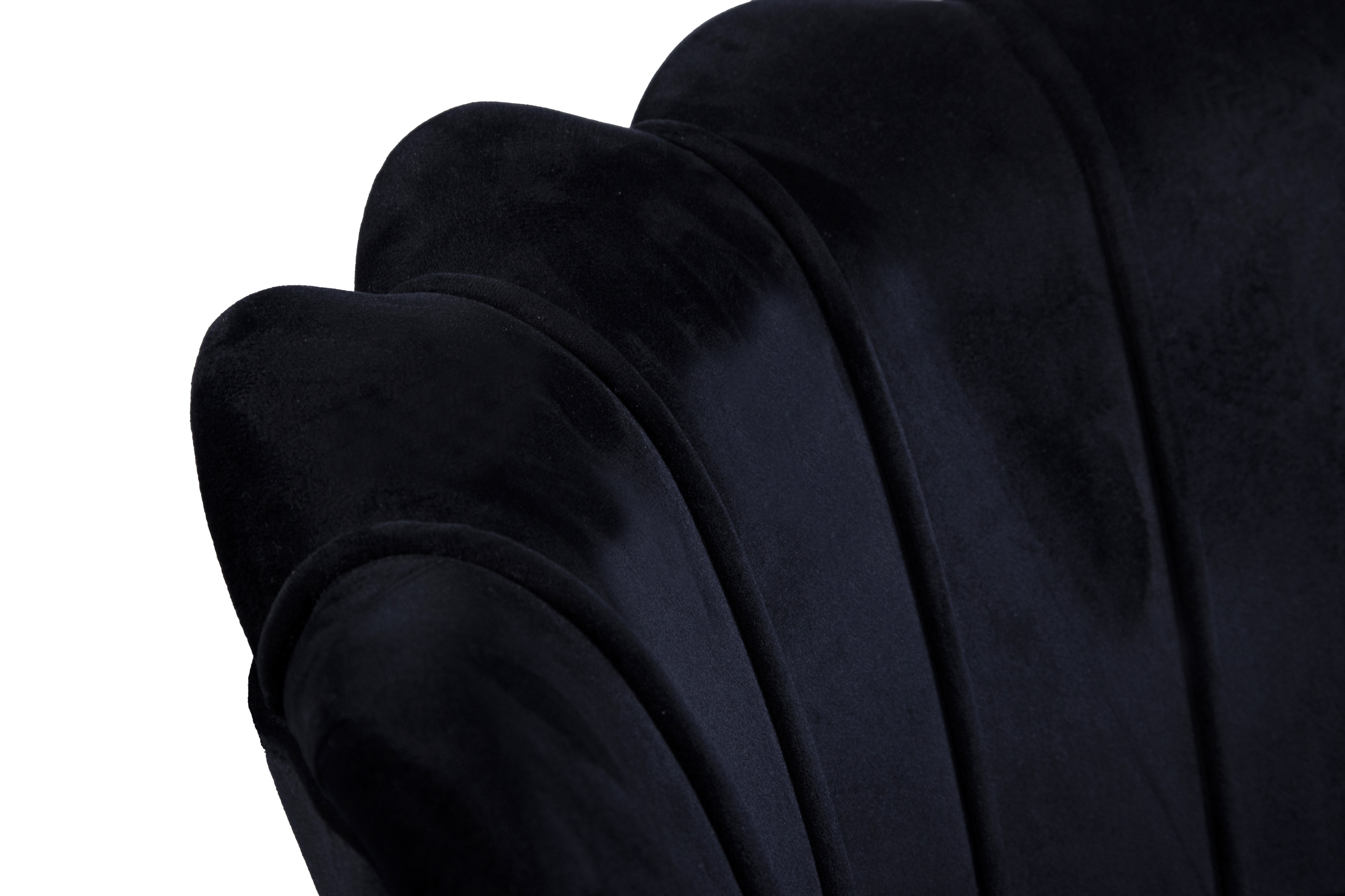  Armlehnsessel Polstersessel Samt Schwarz Retro-Look BIG CHAIR