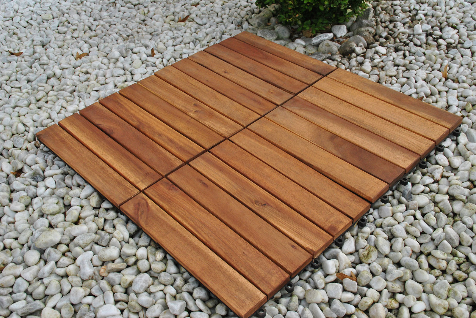 Holzfliesen Set 66 Stück = 6 m ² Akazie Modell 01
