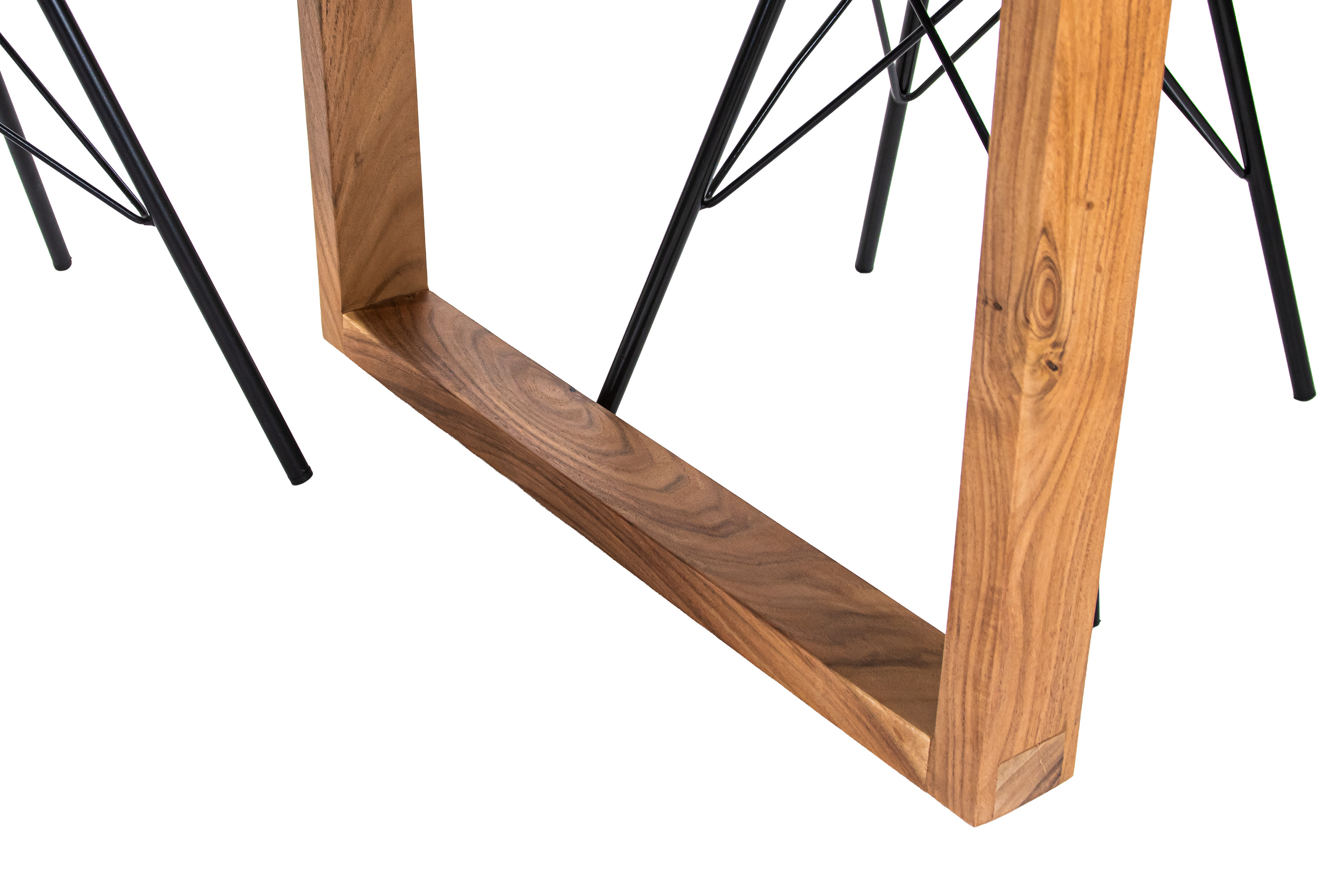 Esstisch Baumkante massiv Akazie natur 240 x 100 cm U-Gestell Holz natur GRAZ