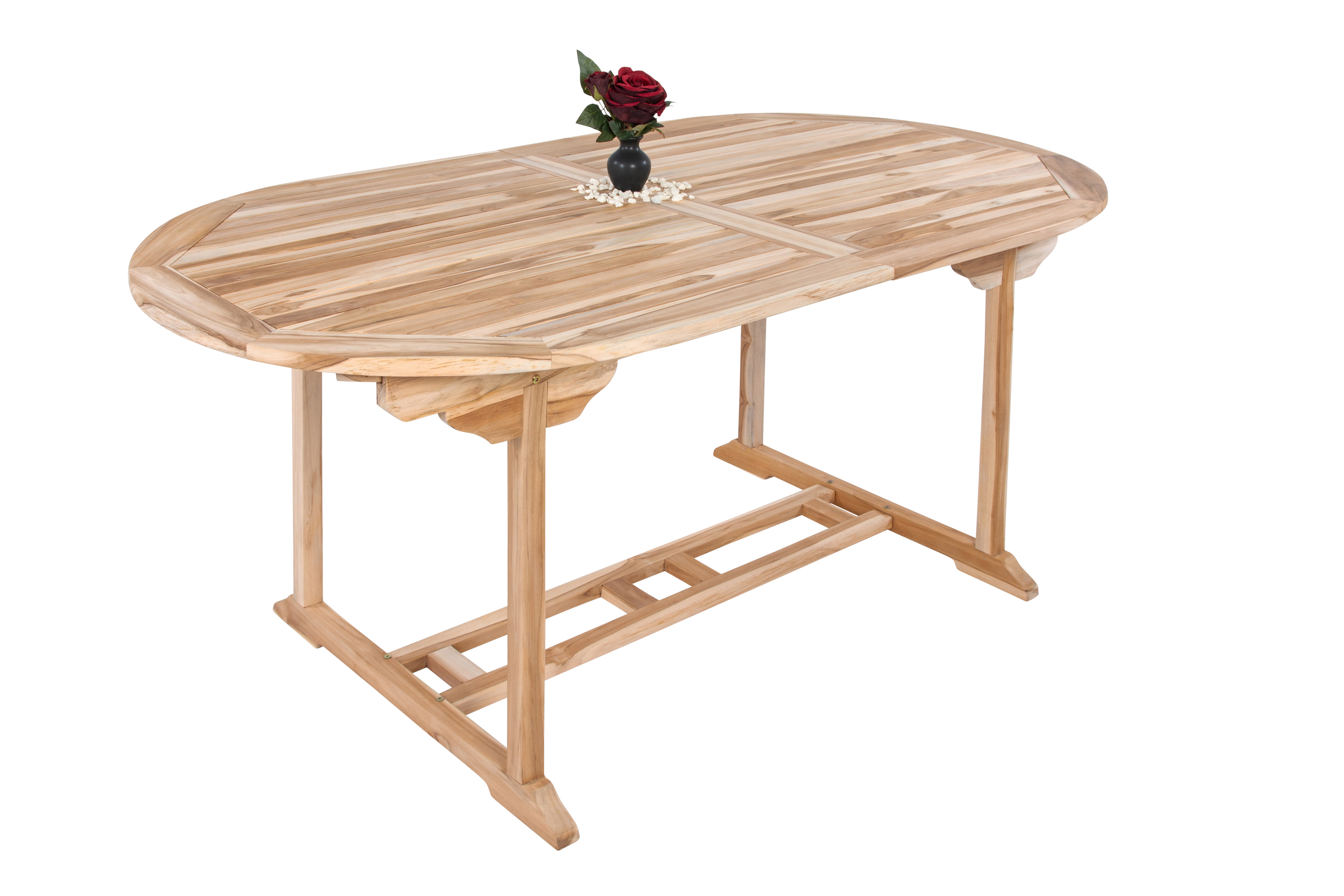  TEAK Gartentisch ausziehbar Teakholz 180 - 240 cm ARUBA