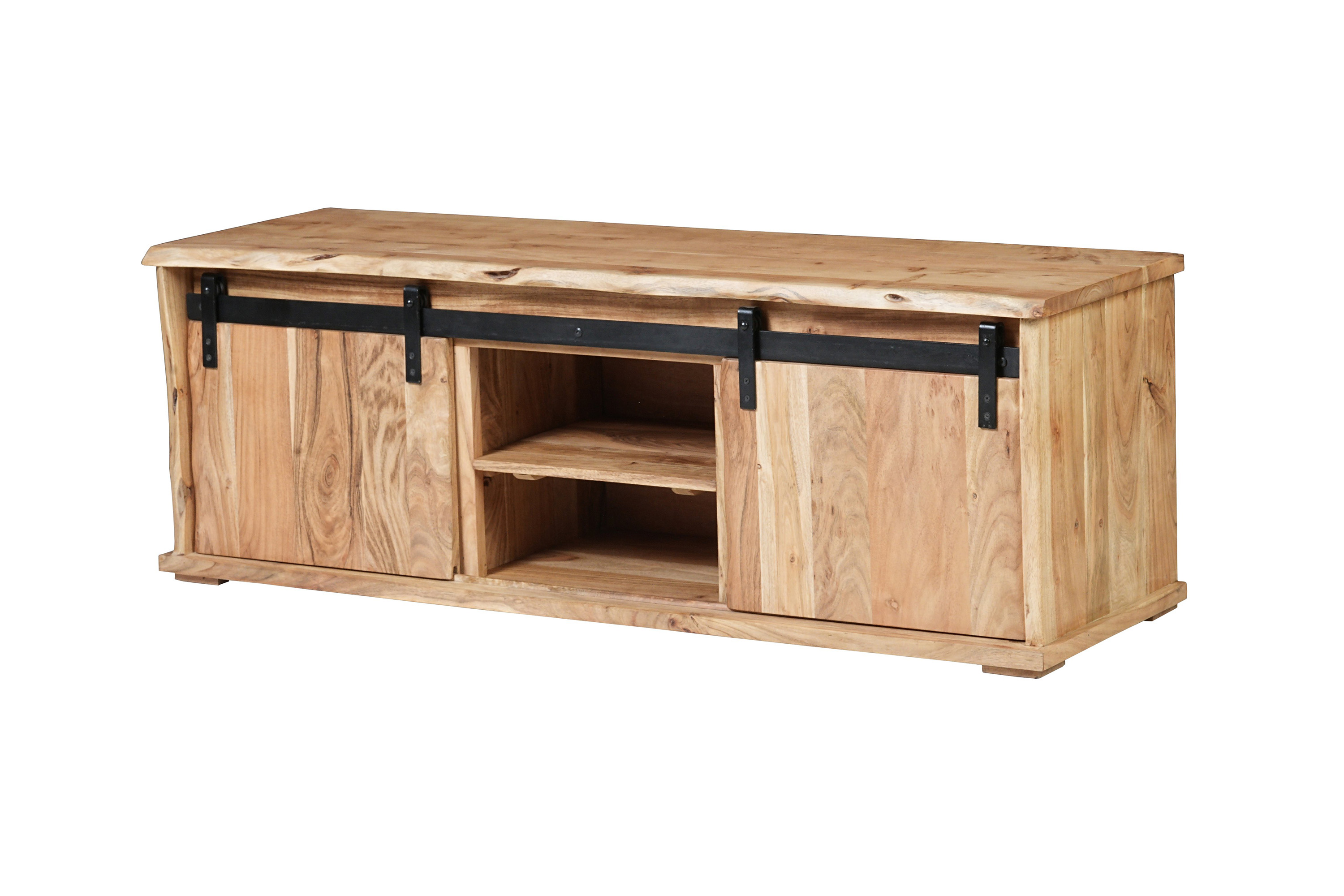 Lowboard Baumkante 145 x 45 x 50 cm Akazienholz massiv naturfarben LIAN V