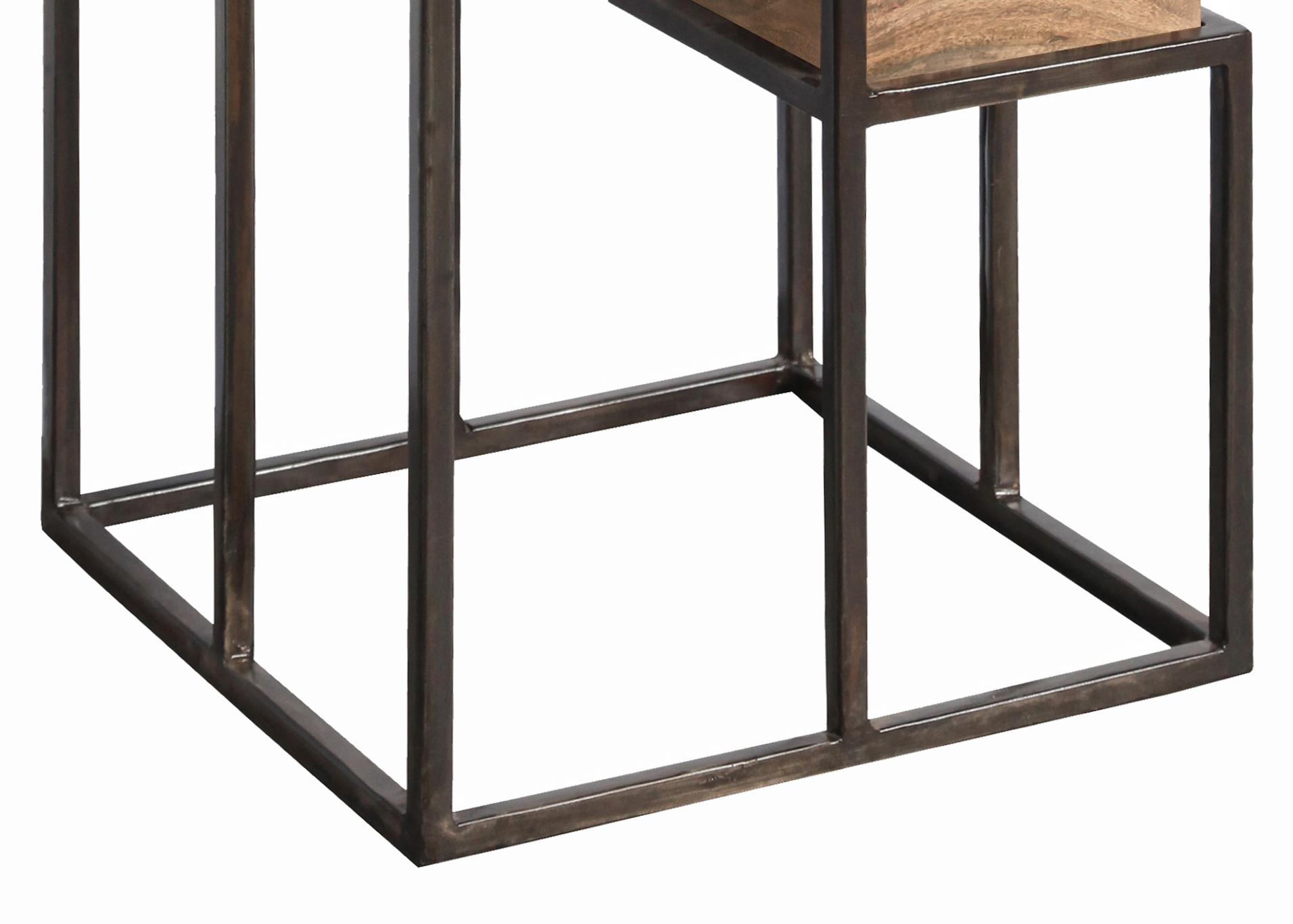 Blumensäule Pflanzentreppe Akazie stonefarben 40x140x40 cm schwarz SYDNEY