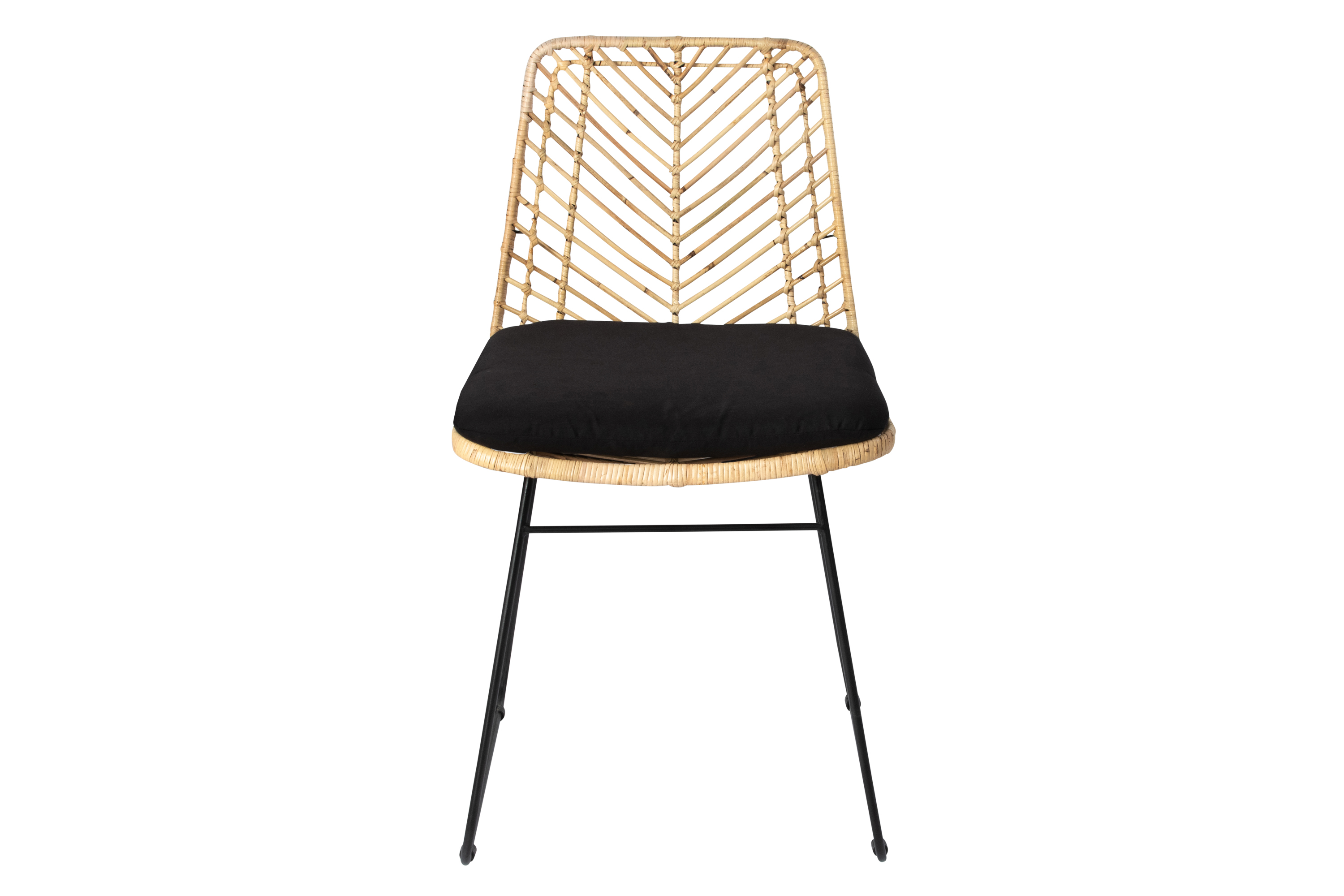 Esszimmerstuhl Rattanstuhl Farbe natur inkl. Sitzkissen KAIRO