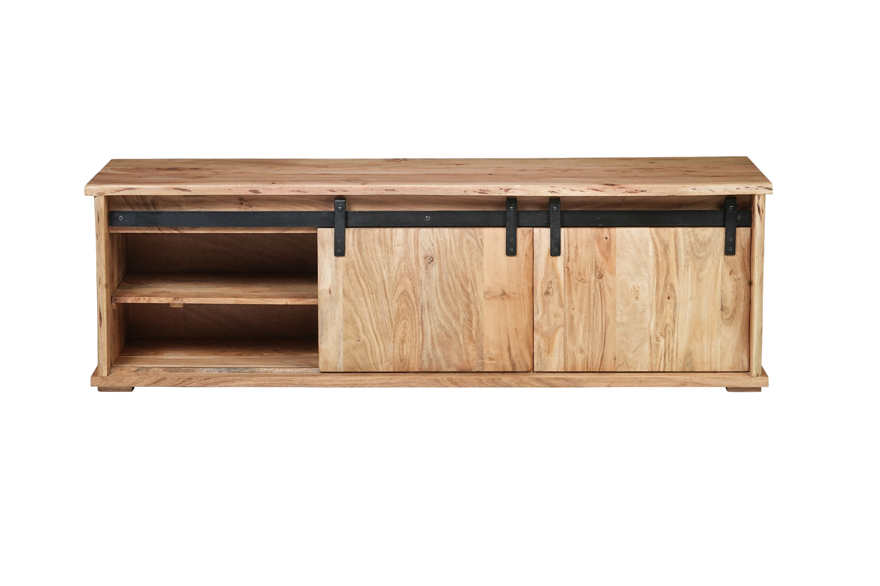 Lowboard Baumkante 160 x 45 x 50 cm Akazienholz massiv naturfarben LIAN III