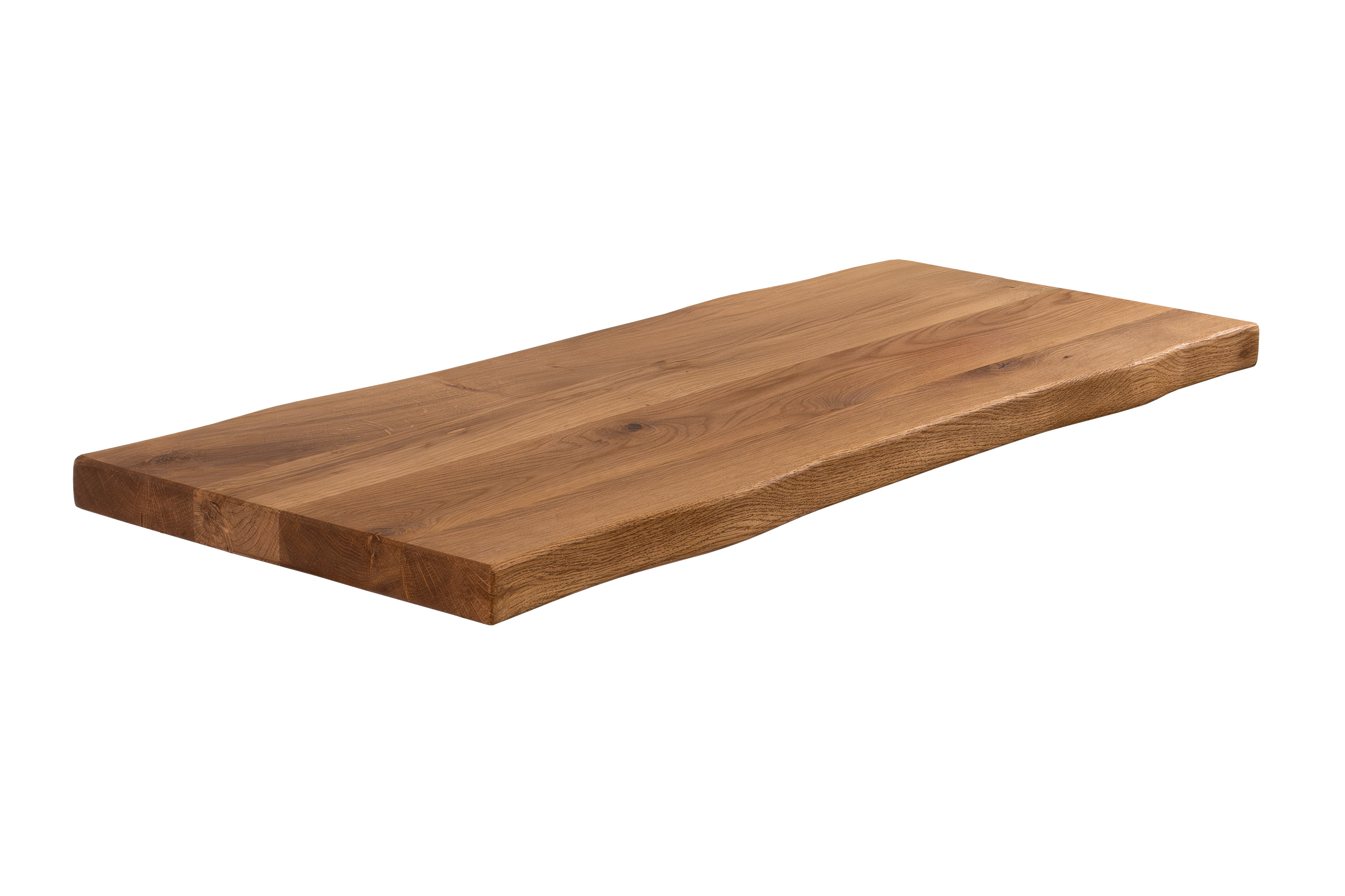 Konsolentisch  Baumkante Industrial-Design Wildeiche massiv 100x40 cm schwarz GERDA