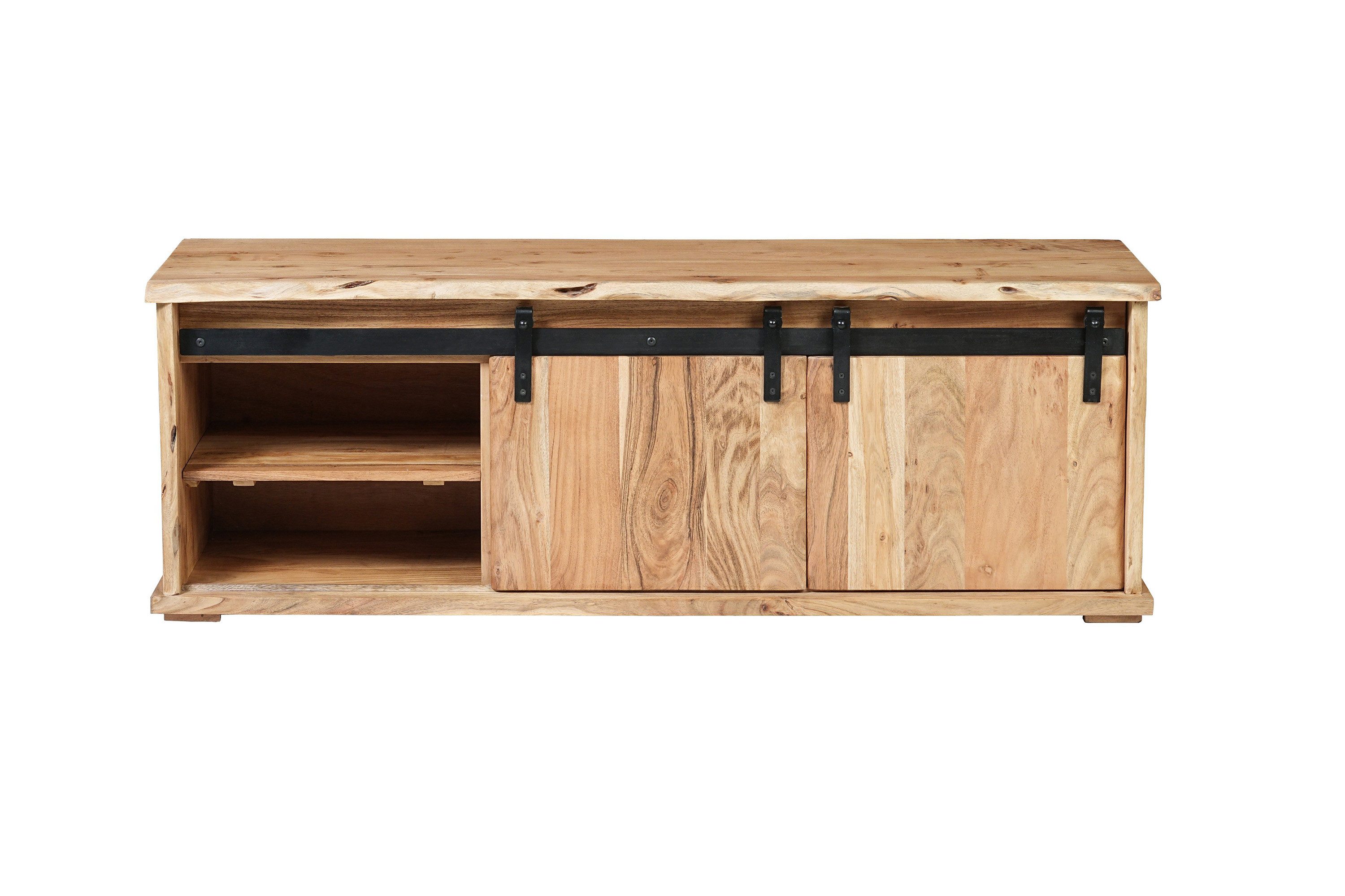 Lowboard Baumkante 145 x 45 x 50 cm Akazienholz massiv naturfarben LIAN V
