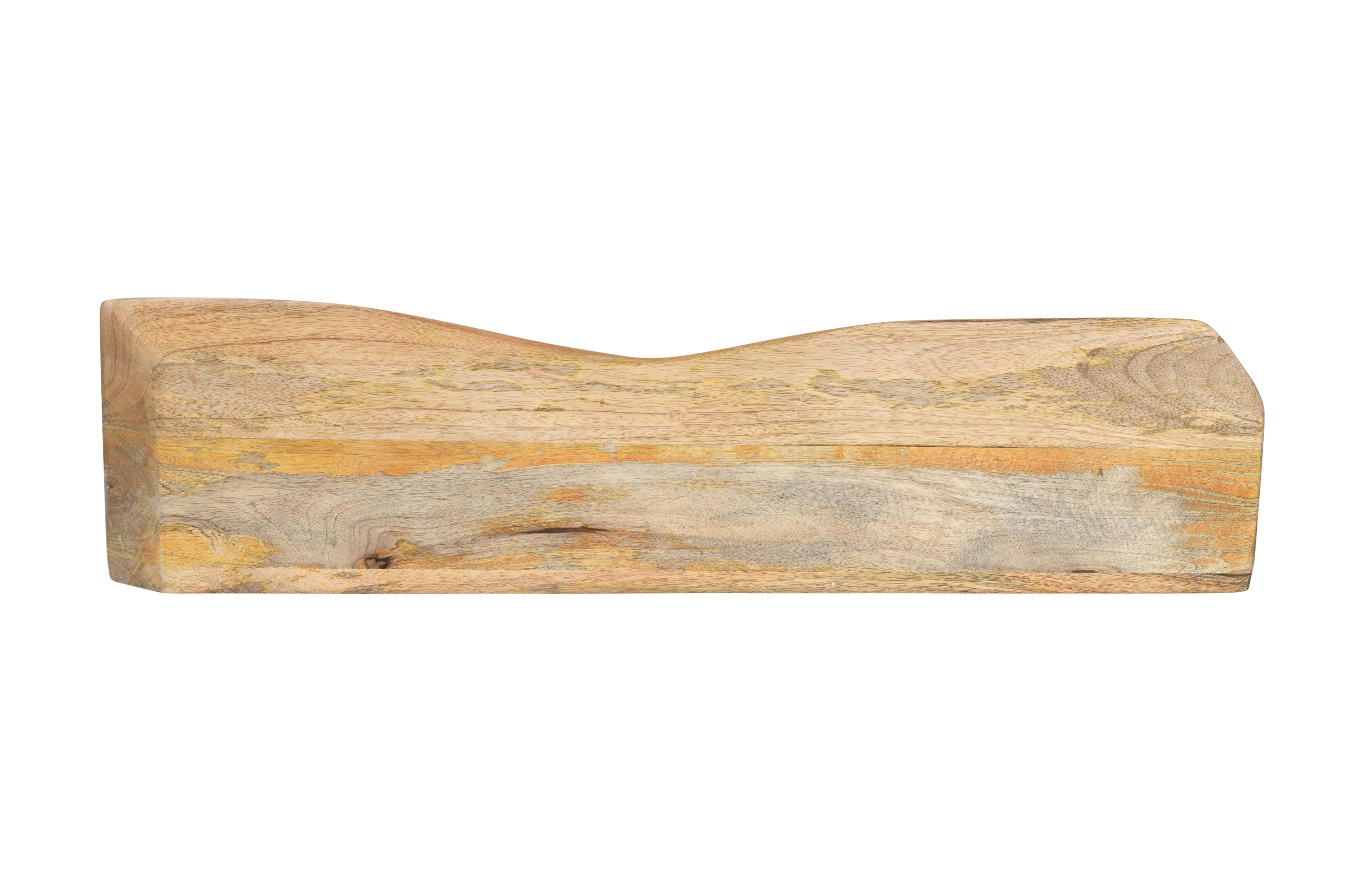 Steckboard mit Baumkante Wandregal Mango massiv natur lackiert 80 x 20 cm LIORA