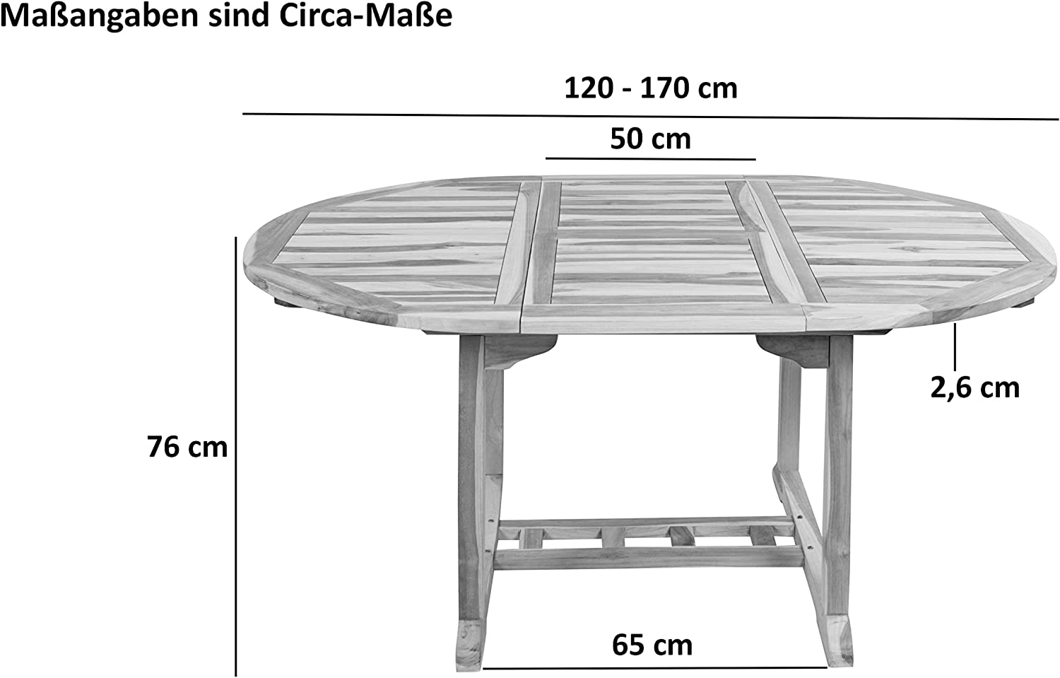  Gartenmöbel Set 4tlg mit Bank Teak Gartentisch ausziehbar 120-170 cm BORNEO/ARUBA