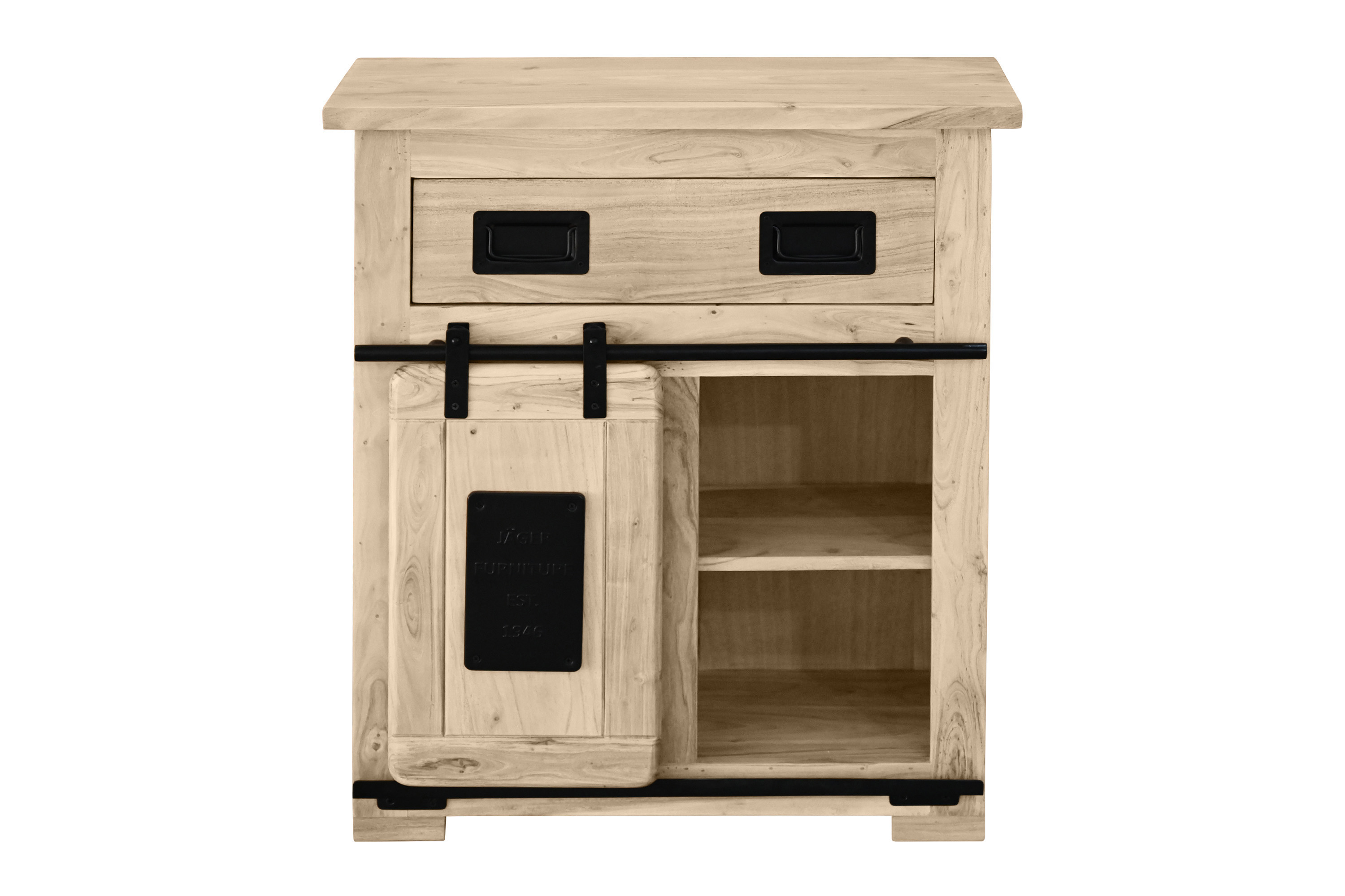 Sideboard Kommode Akazie massiv 75 x 35 x 85 cm eiche LIBRO