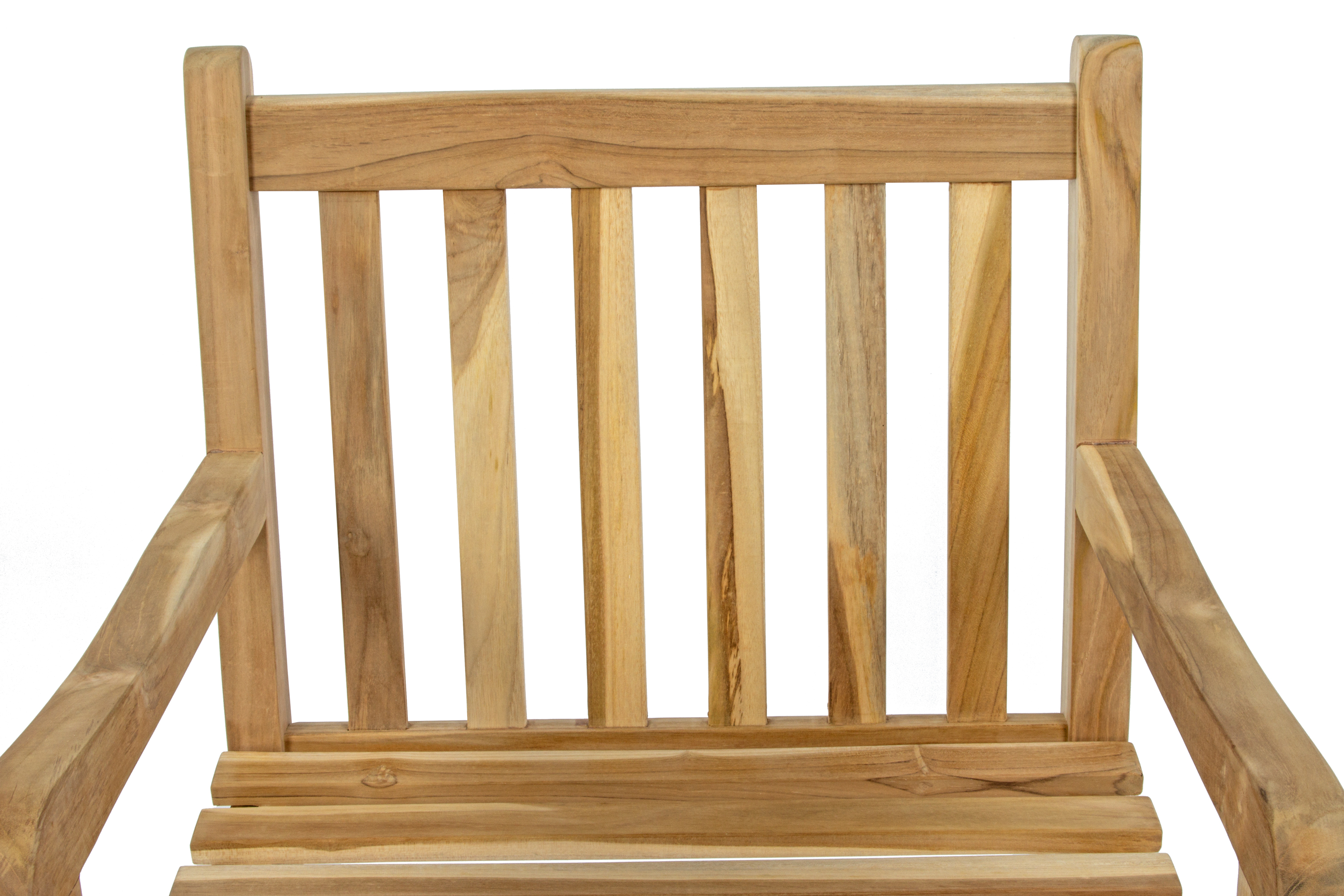 Teak Gartensessel Gartenstuhl mit Armlehnen CARACAS