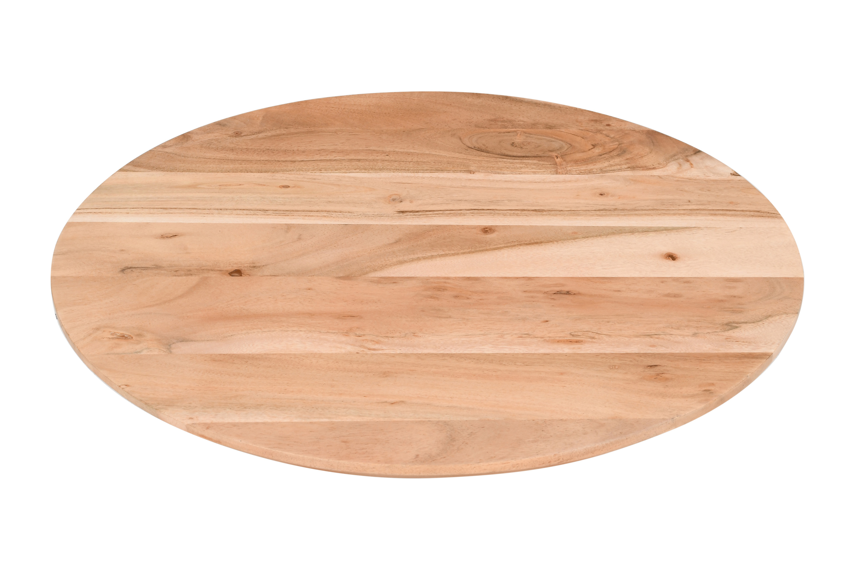 Tischplatte schweizer Kante Akazie natur 60 cm rund Brasilia