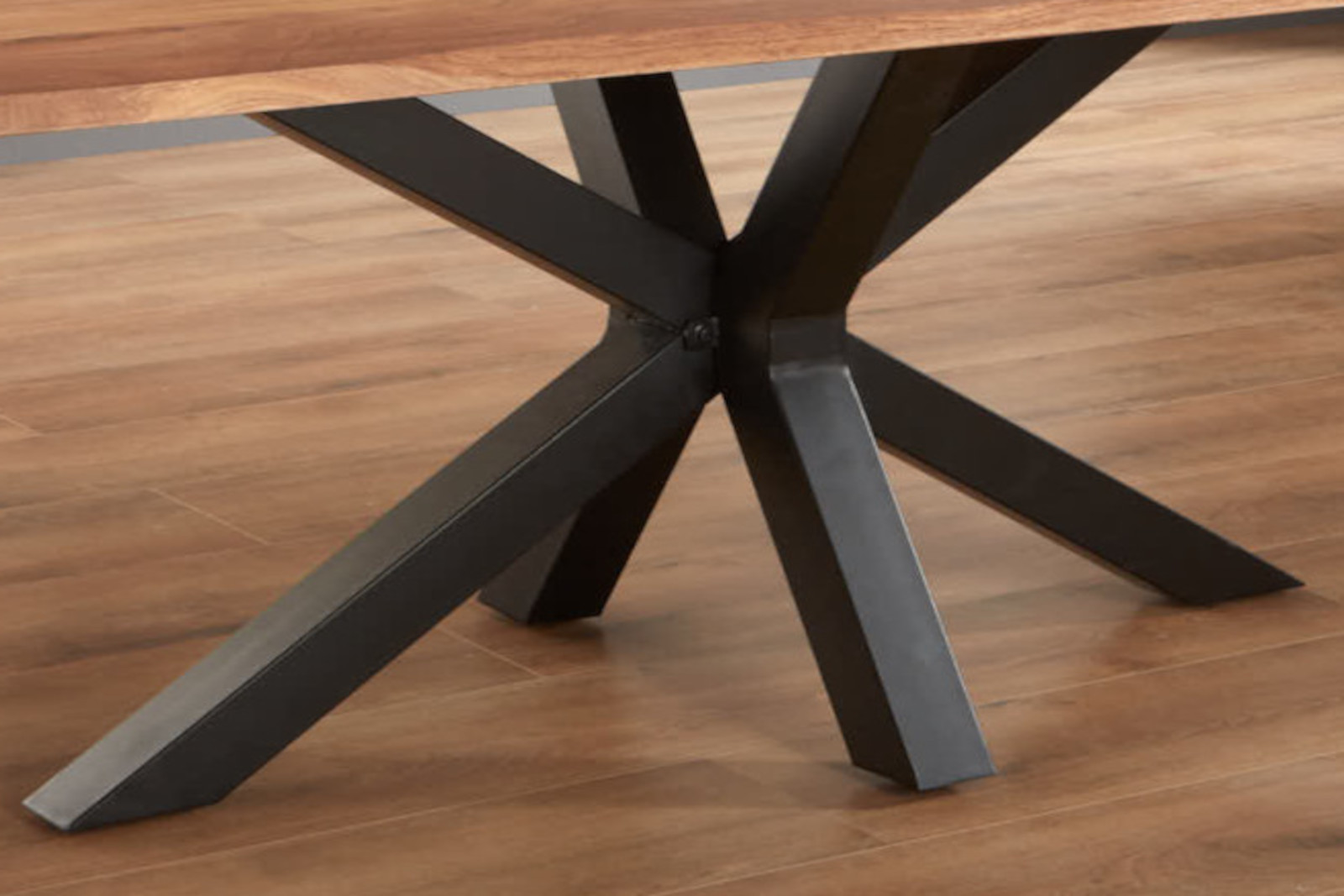 Esstisch Baumkante massiv Akazie natur 240 x 100 schwarz SPYRO Esstisch Baumkante massiv Akazie natur 240 x 100 schwarz SPYRO