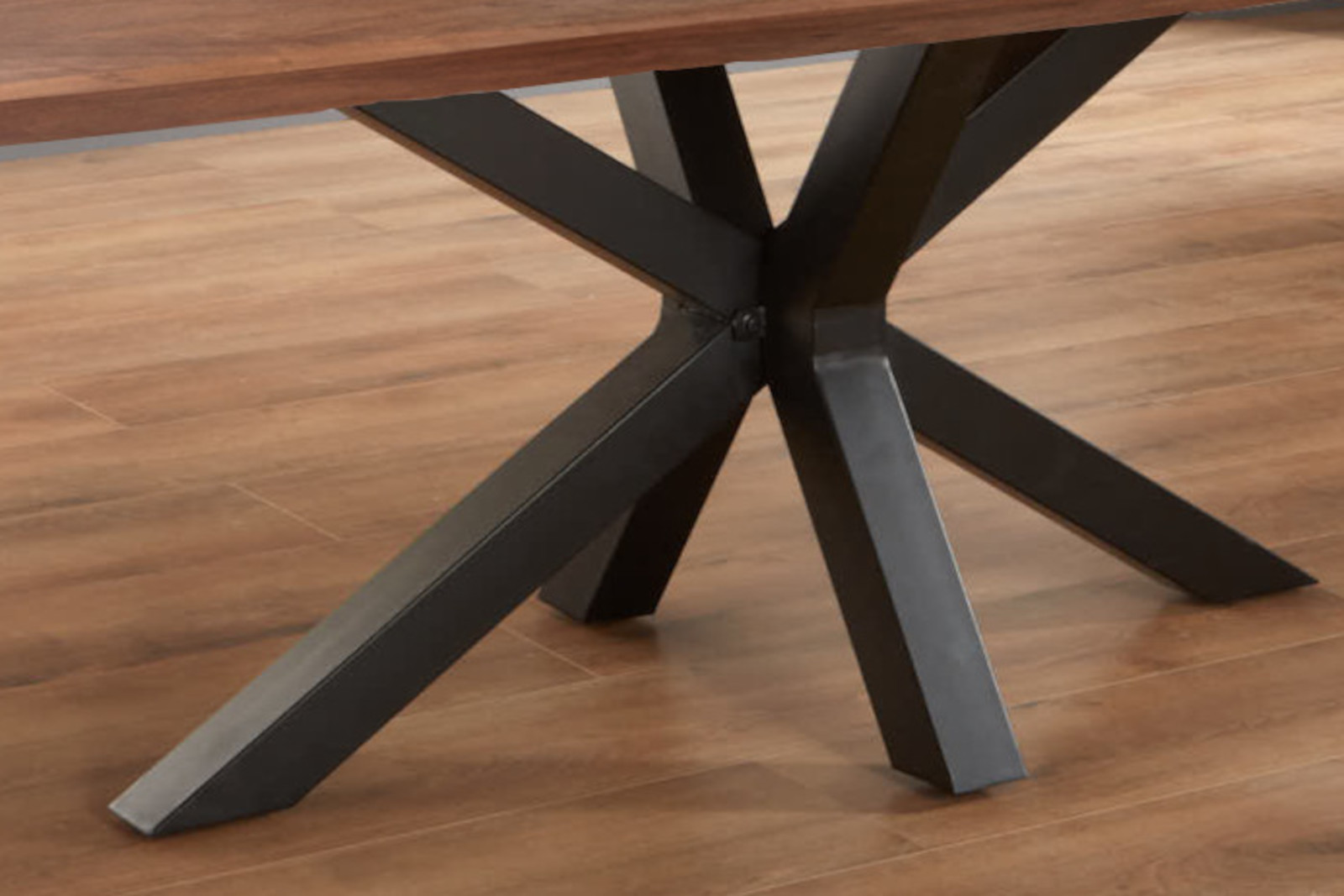 Esstisch Baumkante massiv Akazie nussbaum 240 x 100 schwarz SPYRO