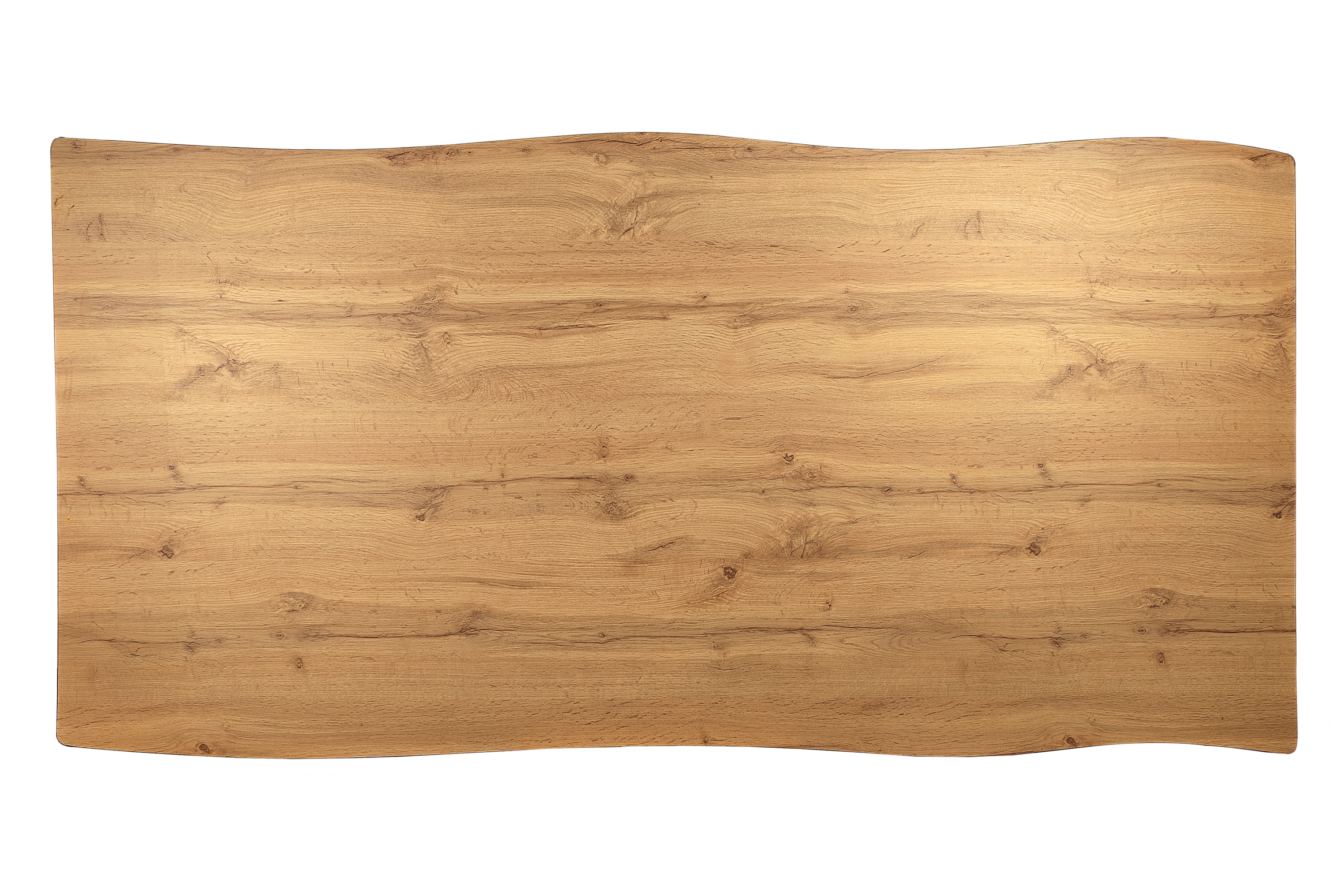 Esstisch Baumkante Holz Nussbaum-Optik 180 x 90 Spider-Gestell schwarz JOSY