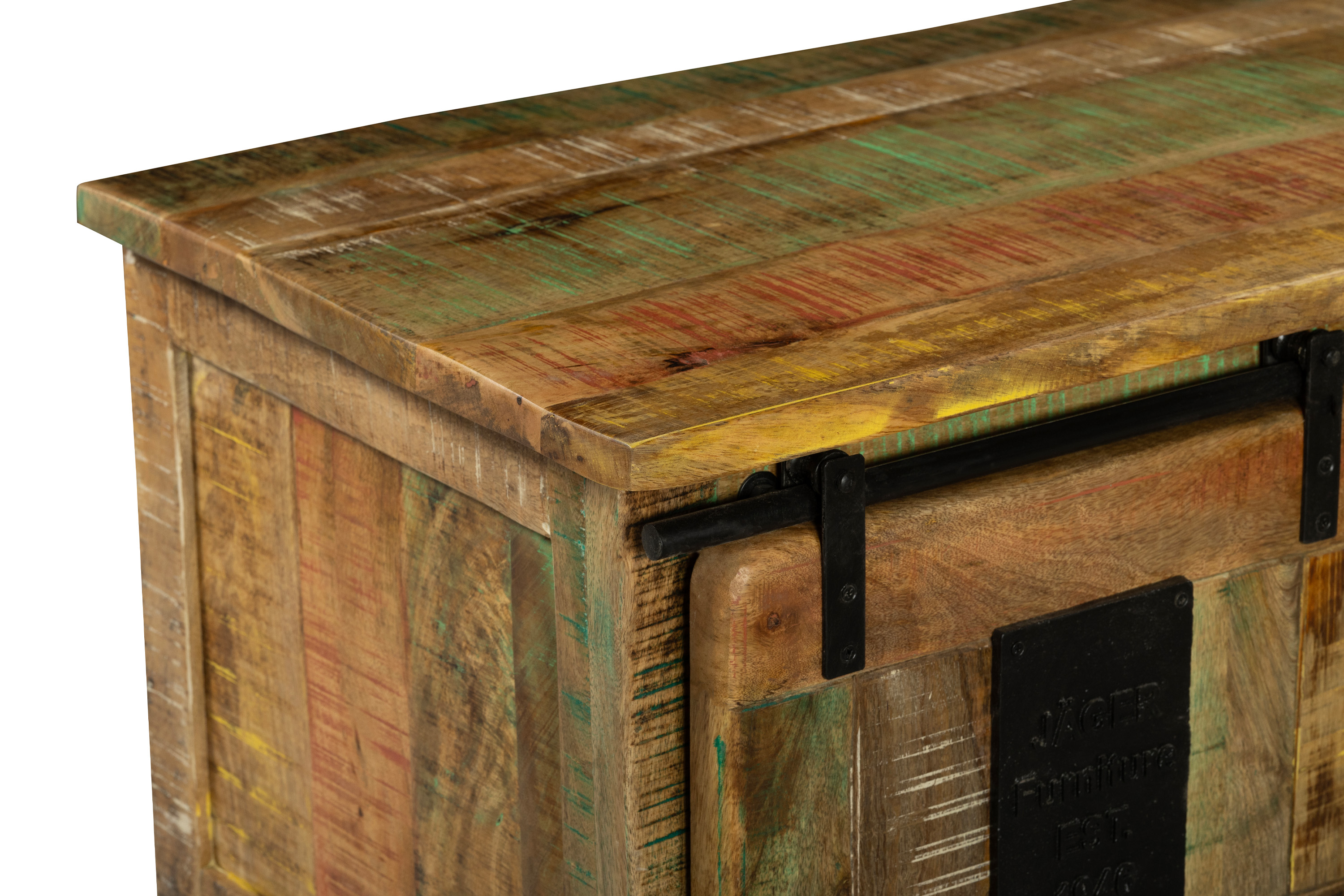 Lowboard Kommode TV-Board Mango massiv vielfarbig 180 x 50 x 55 cm LIBRO